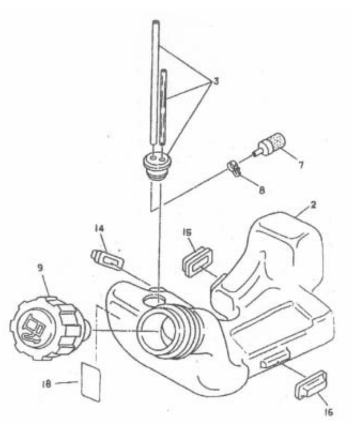 Fuel Tank Parts For EZ Vibe Concrete Vibrator Motors By Wyco