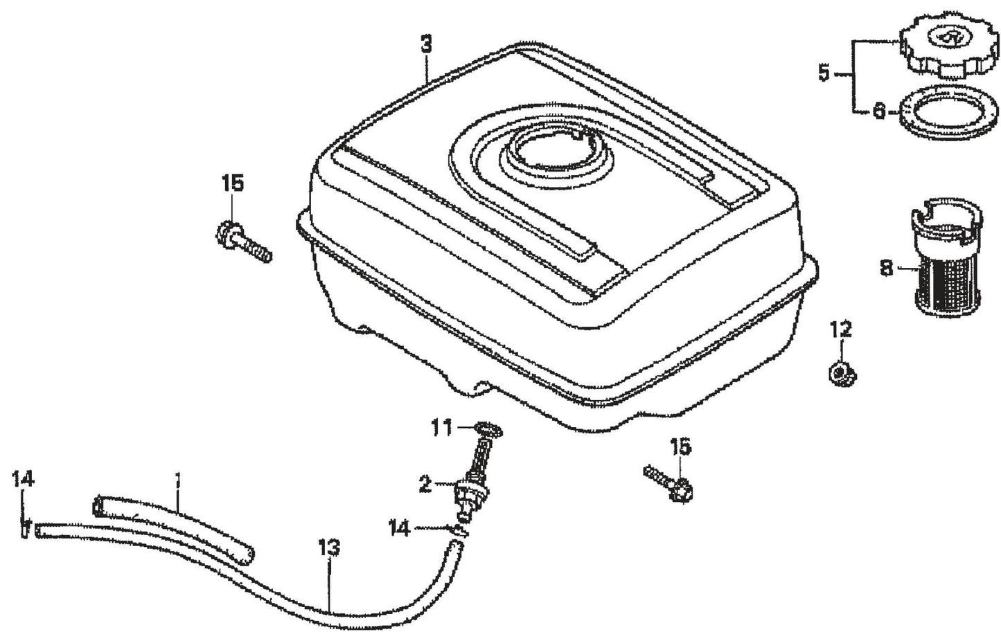 MVH200GH Honda GX240K1SMX2 Engine Fuel Tank Assembly Parts