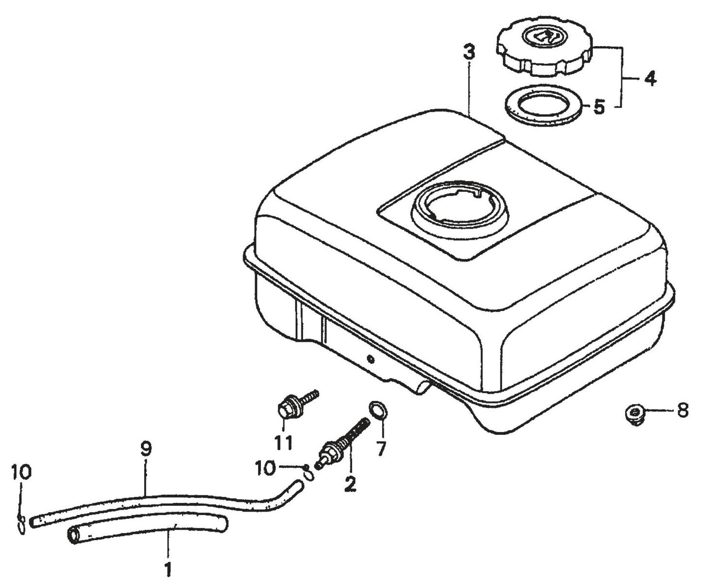 HONDA GX200QXC9 Fuel Tank Assembly Parts For FCG1 Series by Multiquips