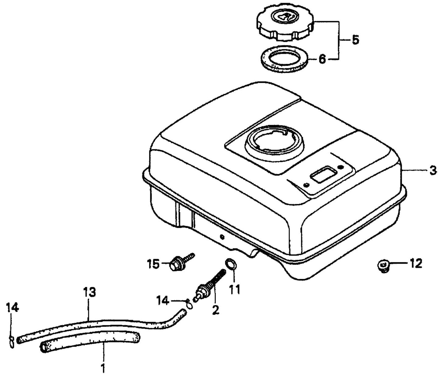 HONDA GX160K1TX2 Engine Fuel Tank Assembly Parts For T20H By Multiquip