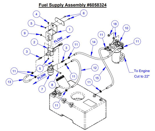 CC5048DCV, CC5048DCV-3, CC5049 Fuel Supply Assembly Parts