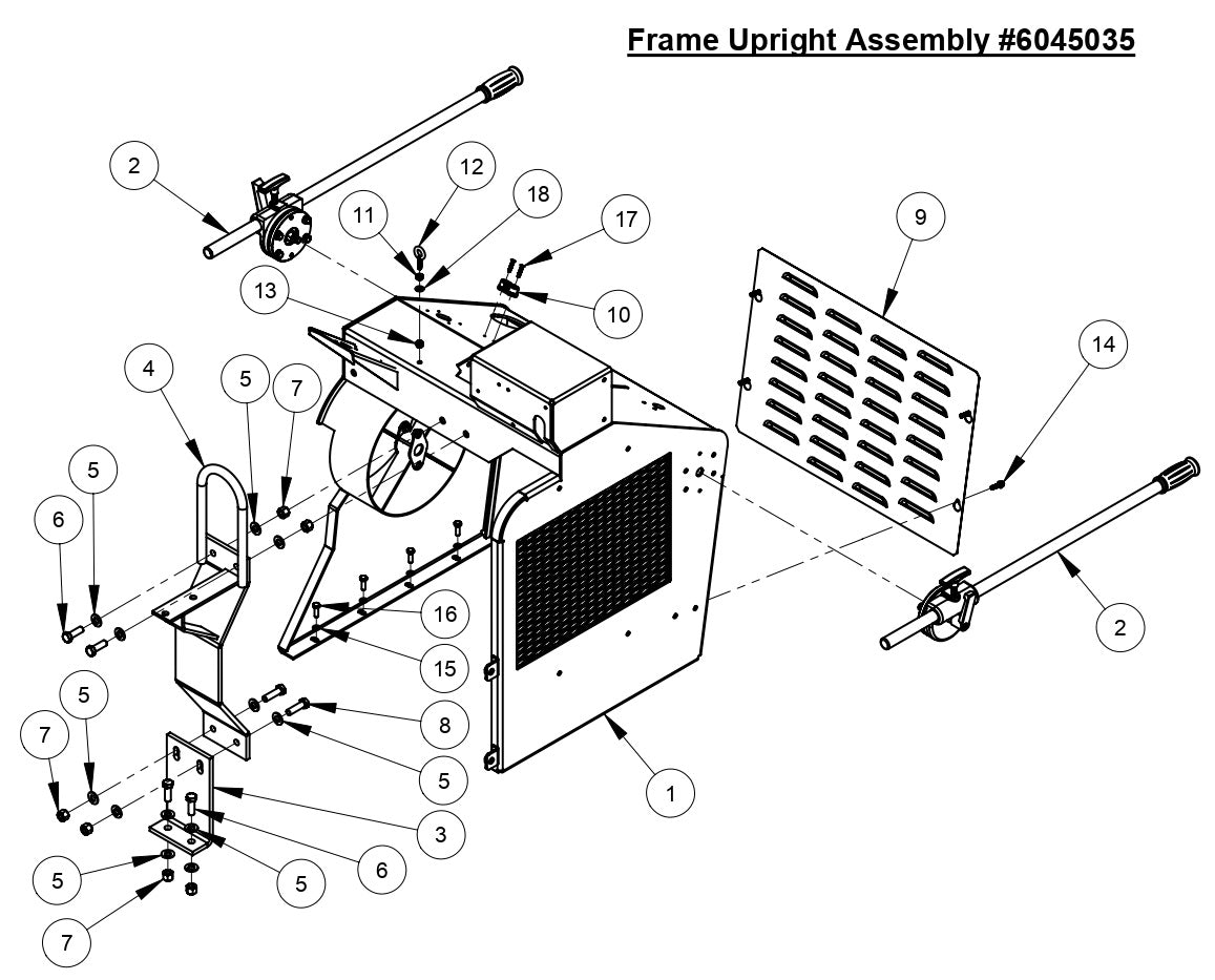 CC4144D Frame Upright Assembly