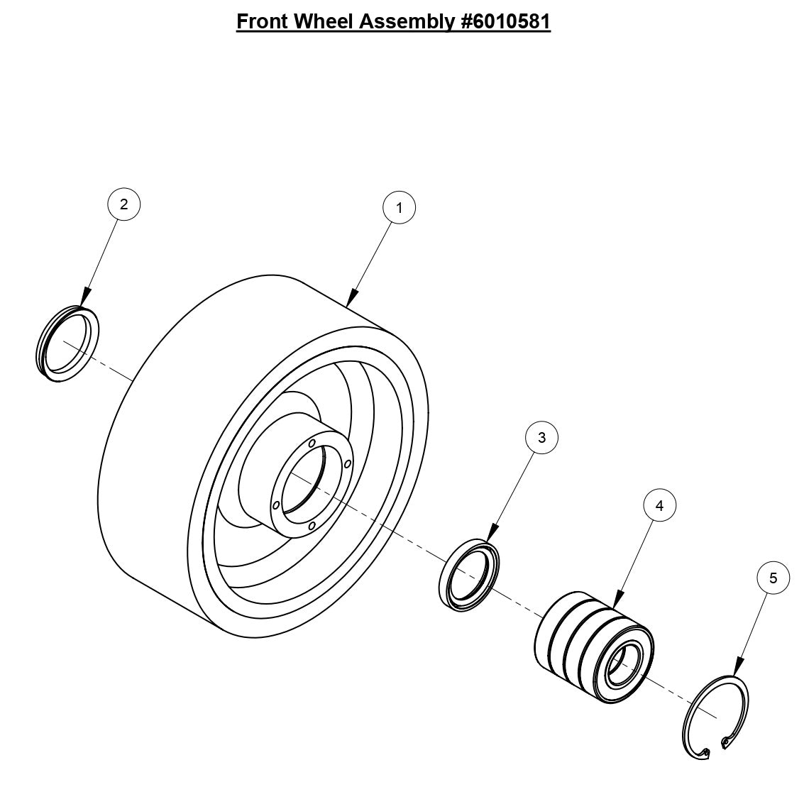 CC6160D Front Wheel Assembly