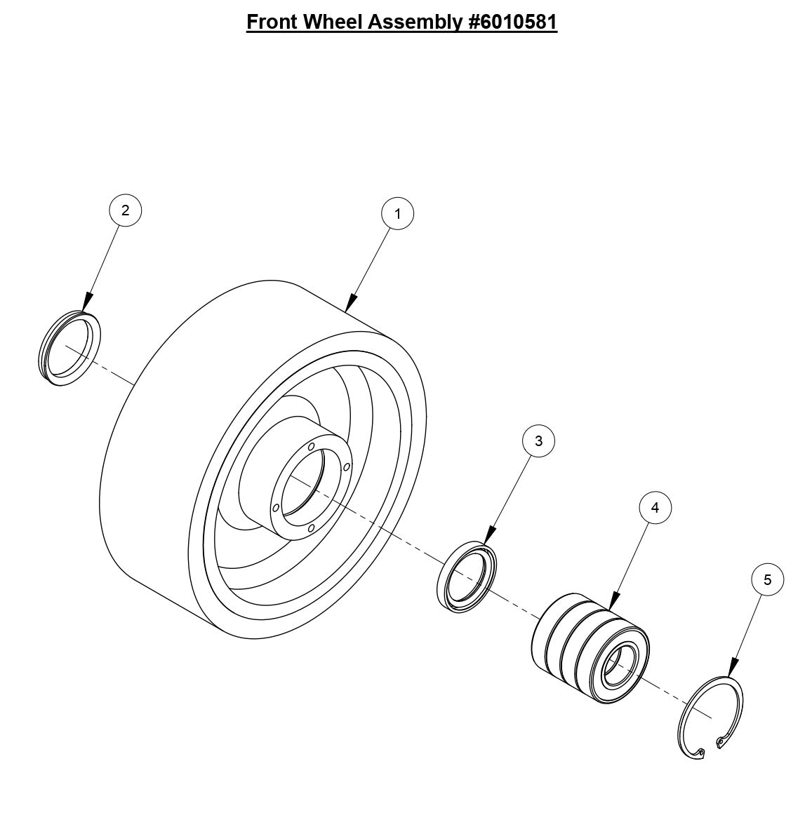 CC6561 Front Wheel Assembly