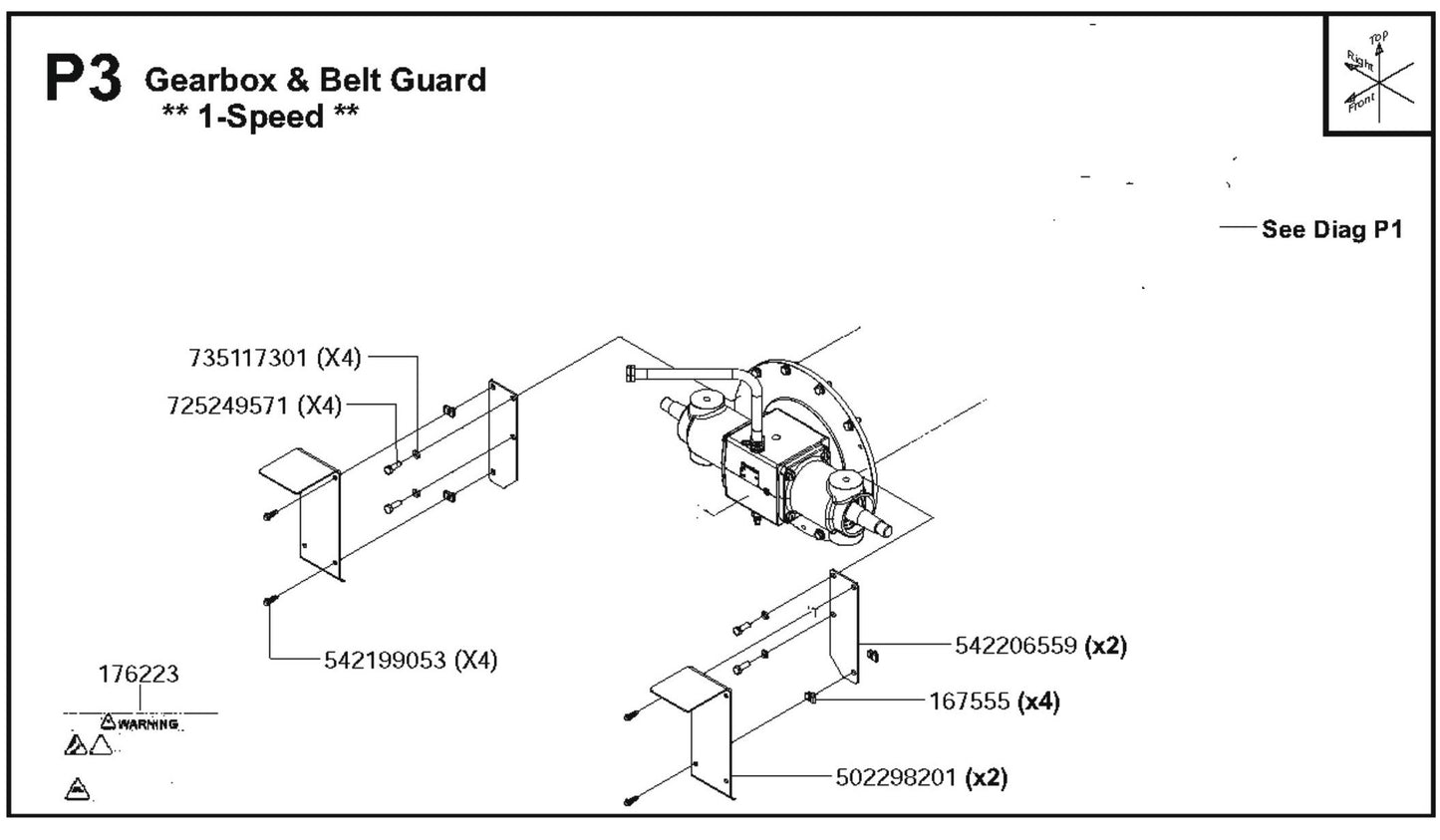 Gearbox And Belt Guard 1-Speed Parts For FS6600D By Husqvarna