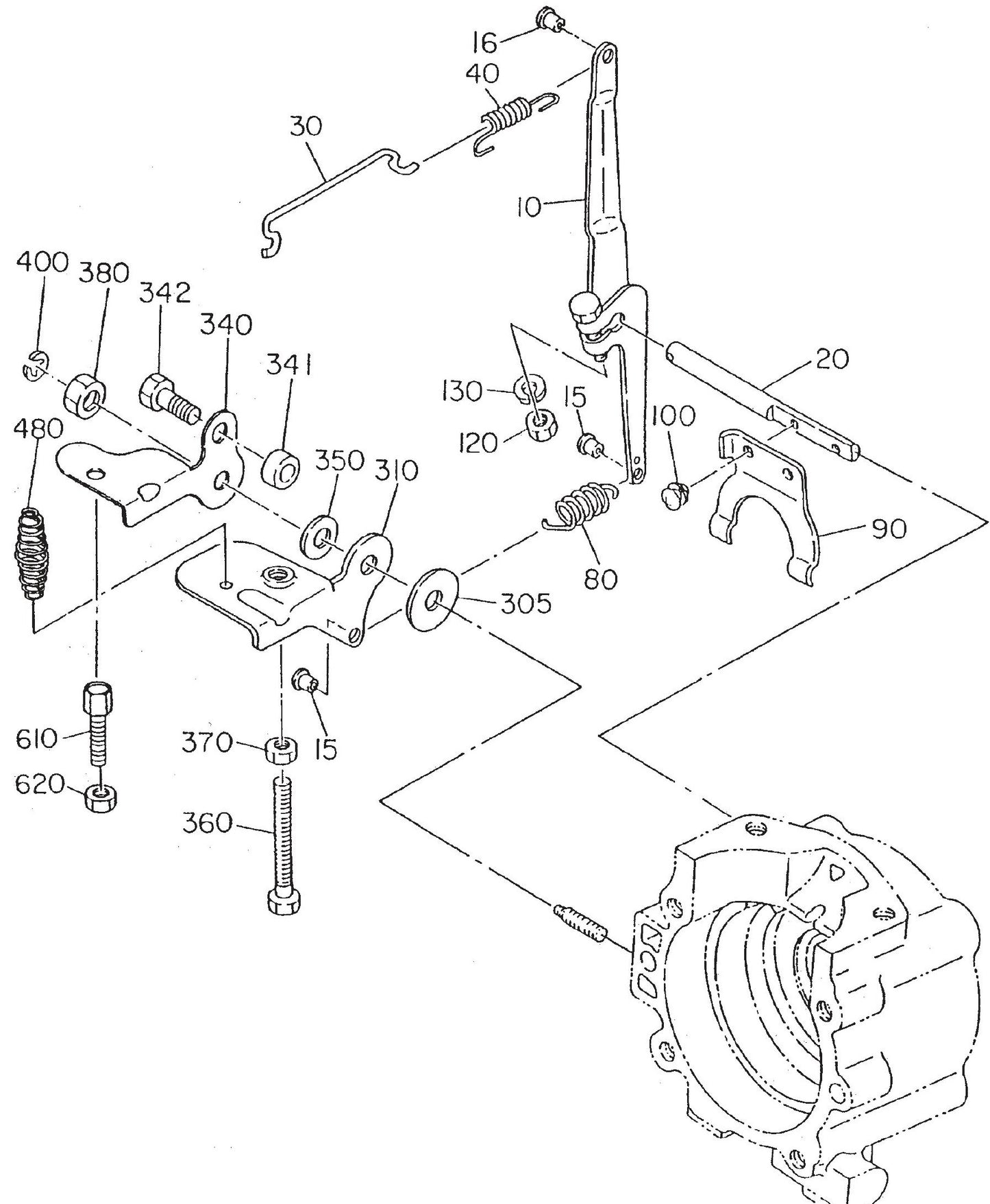 MT62HS Robin EC-08HS Engine Governor Assembly Parts
