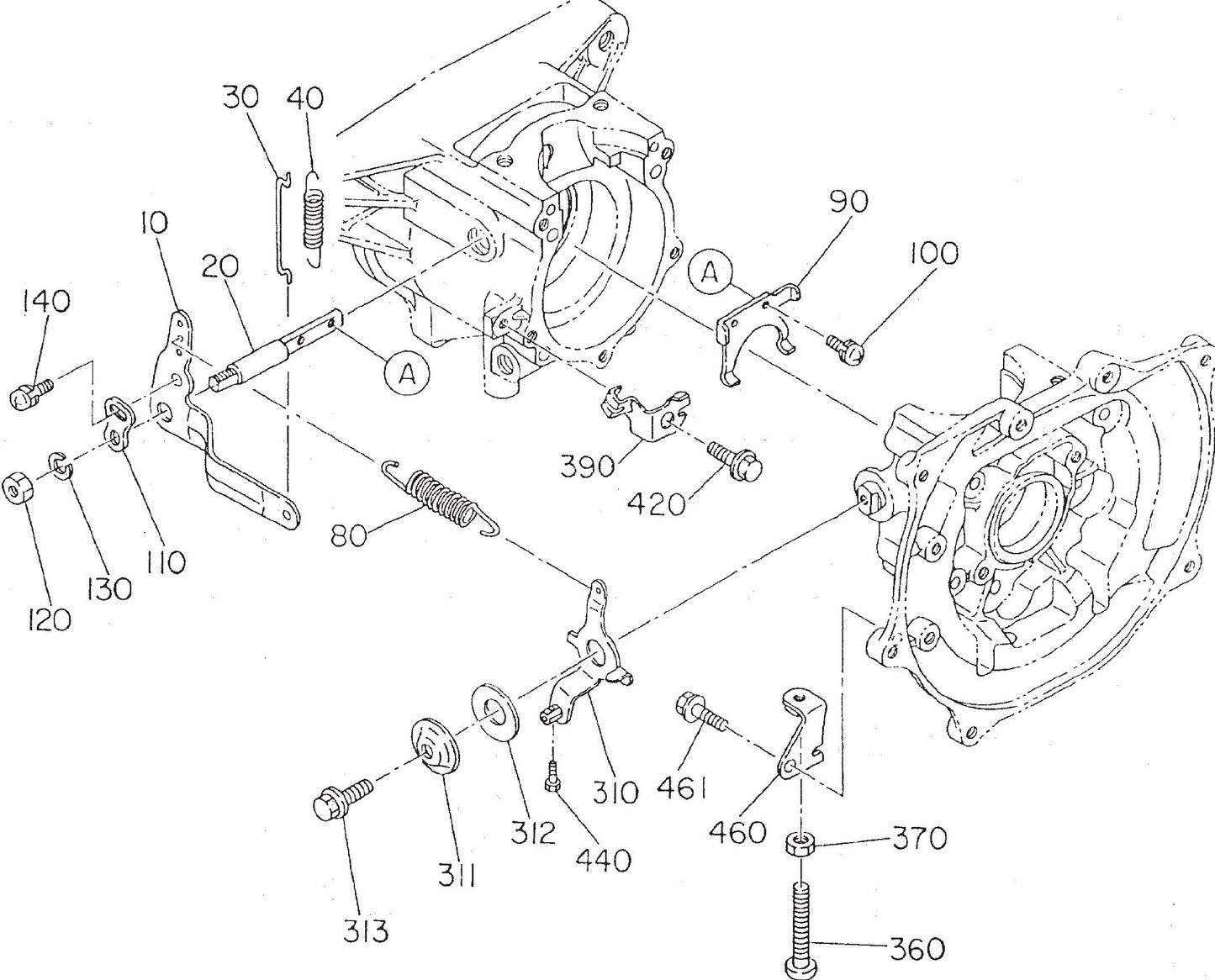 MT75HS Robin EC12HS Engine Governor Assembly Parts