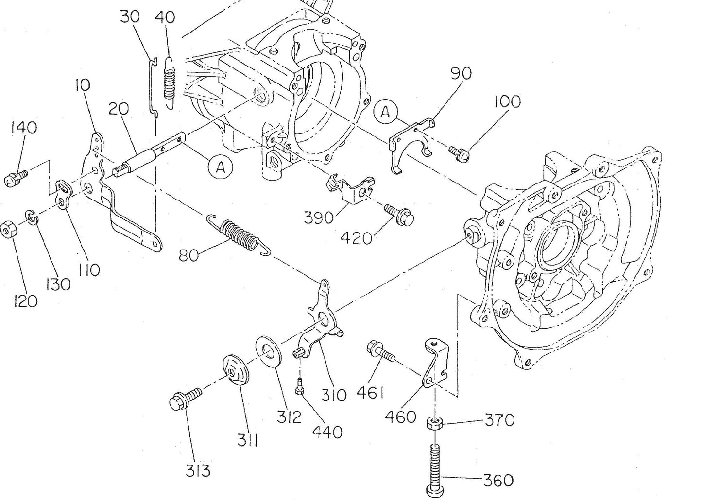 MT85HS Robin EC12HS Engine Governor Assembly Parts