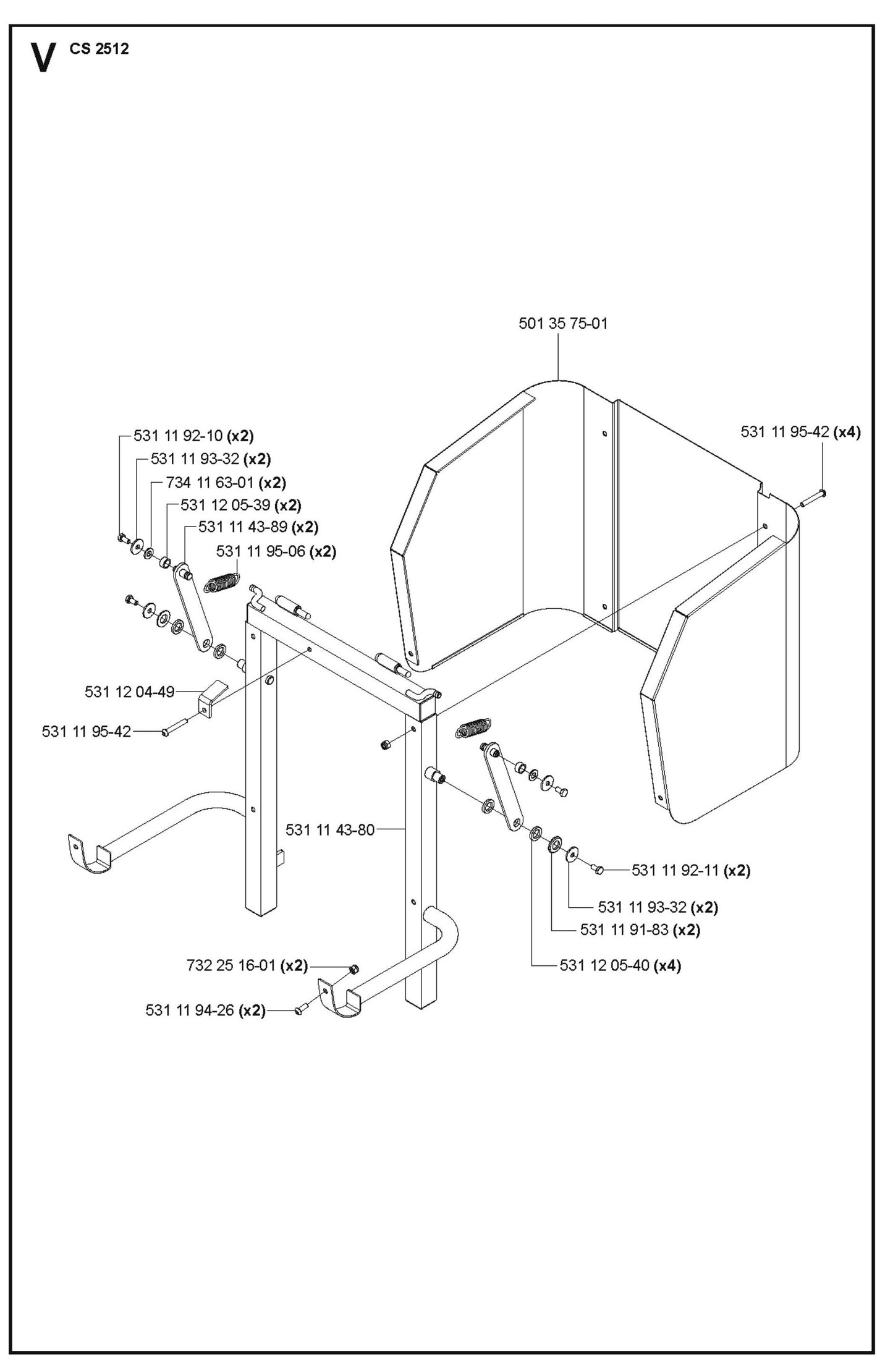 Guards Fig.2 Parts For Wire Saw CS 2512 By Husqvarna