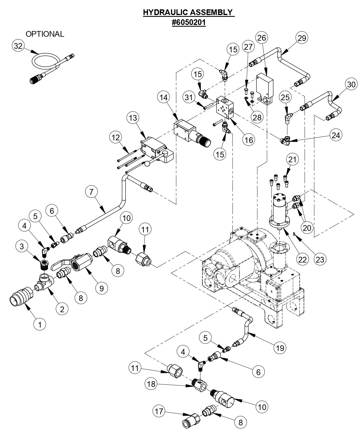 CC1600 Hydraulic Assembly