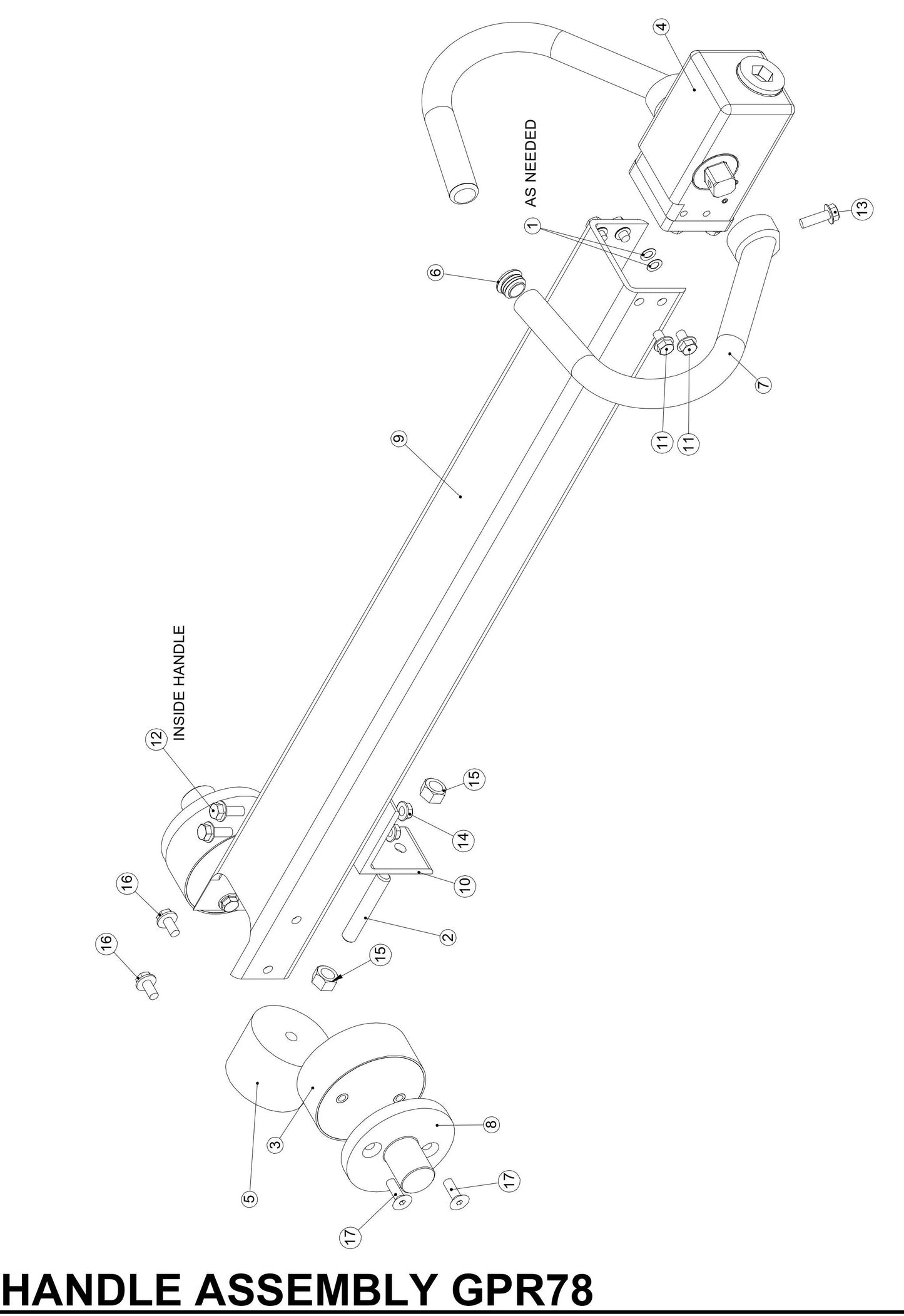 GPR78 Handle Assembly Parts By MBW