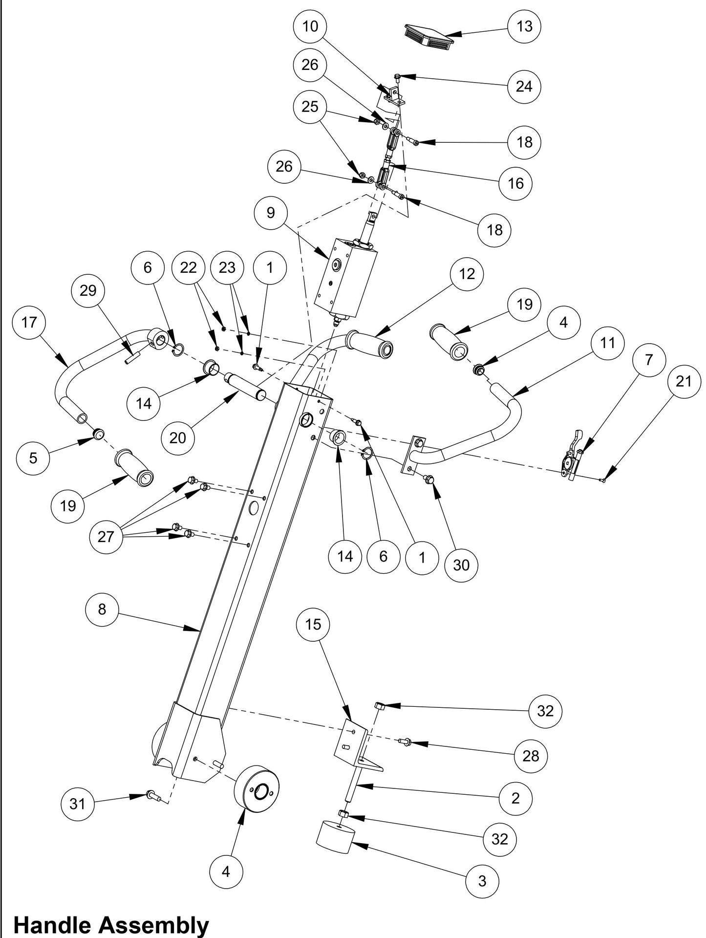 GPR135 Handle Assembly Reversible Plate Compactor Parts By MBW