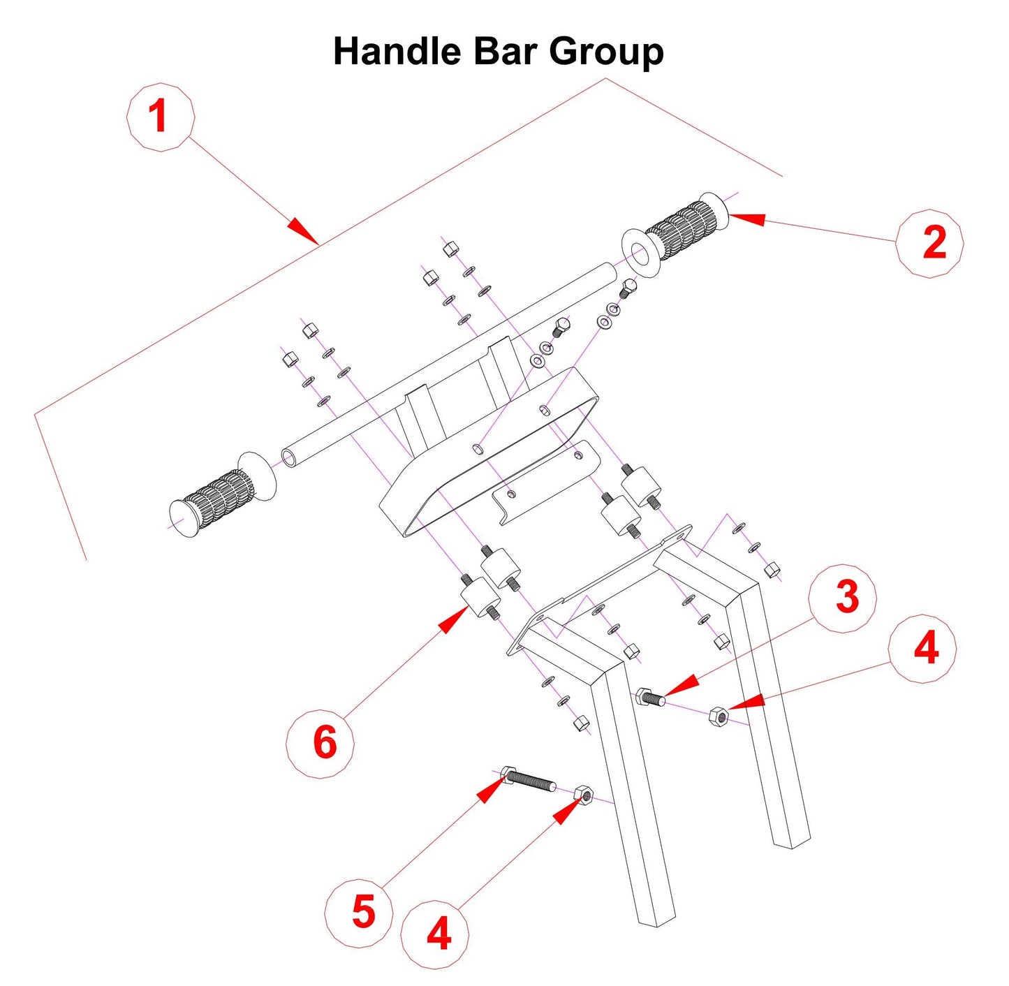 C1318P Handle Bar Group Parts By Norton Clippers