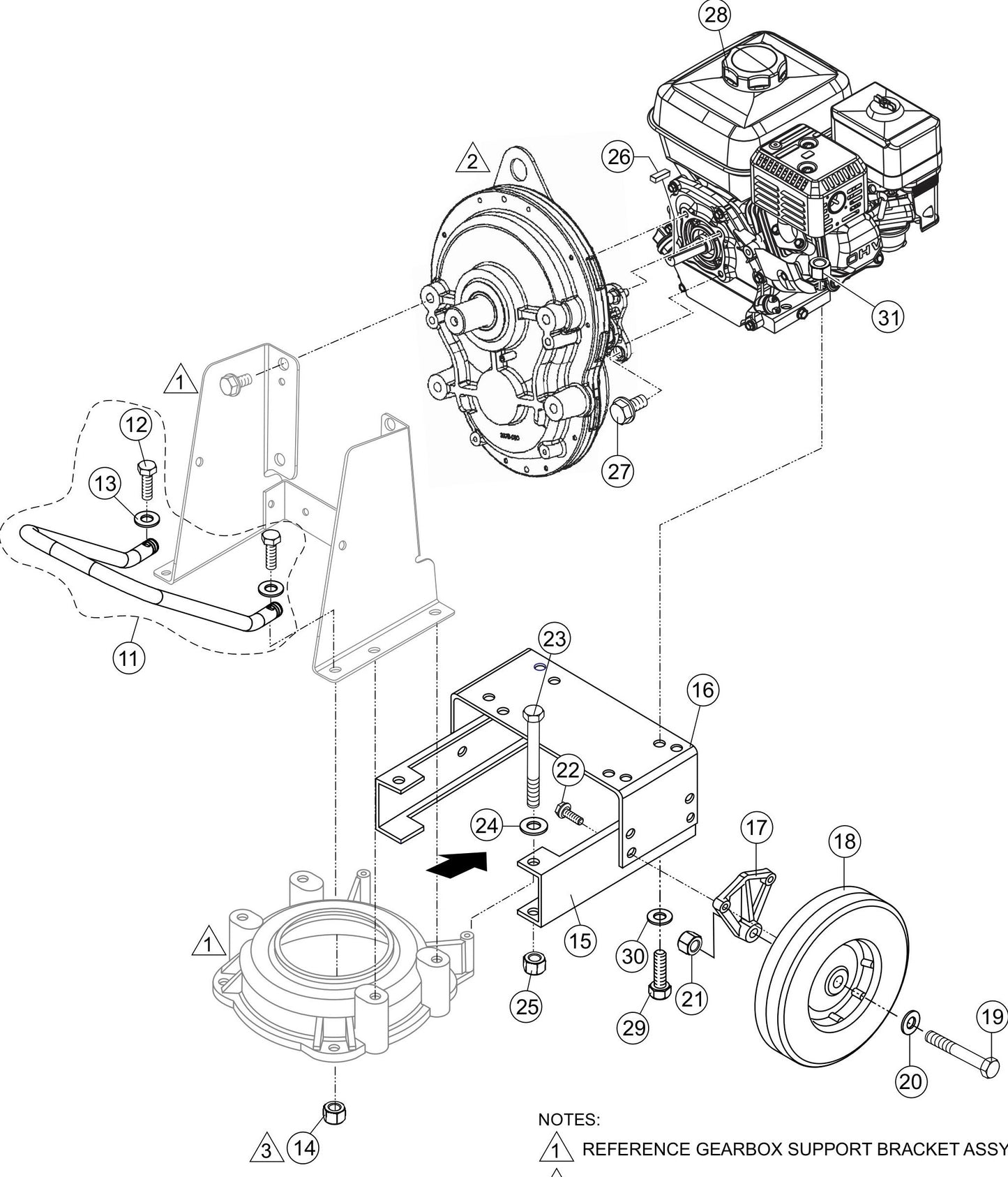 MQ MQD2HA / MQD3HA Handle, Engine, Wheel Assembly Parts By Multiquip