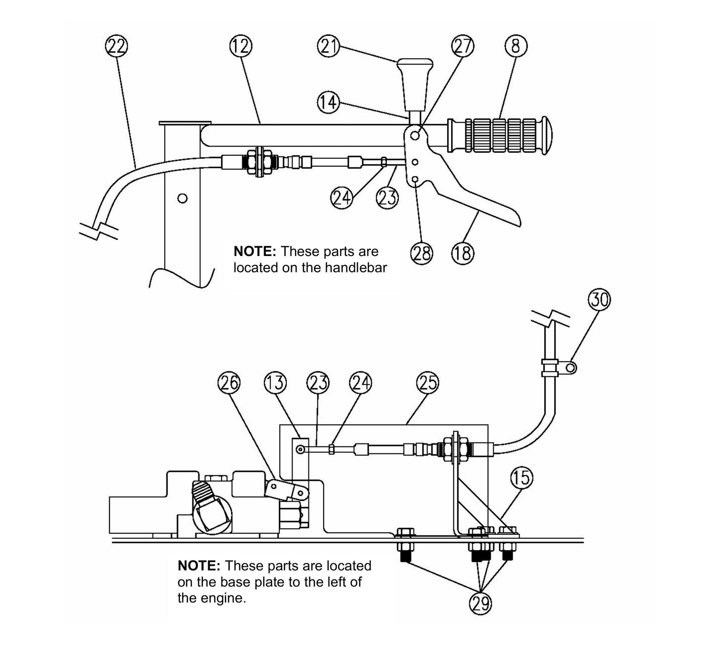 MB-16 Handle Mounted Dump Lever Assembly Parts Listing Parts By Miller Curber
