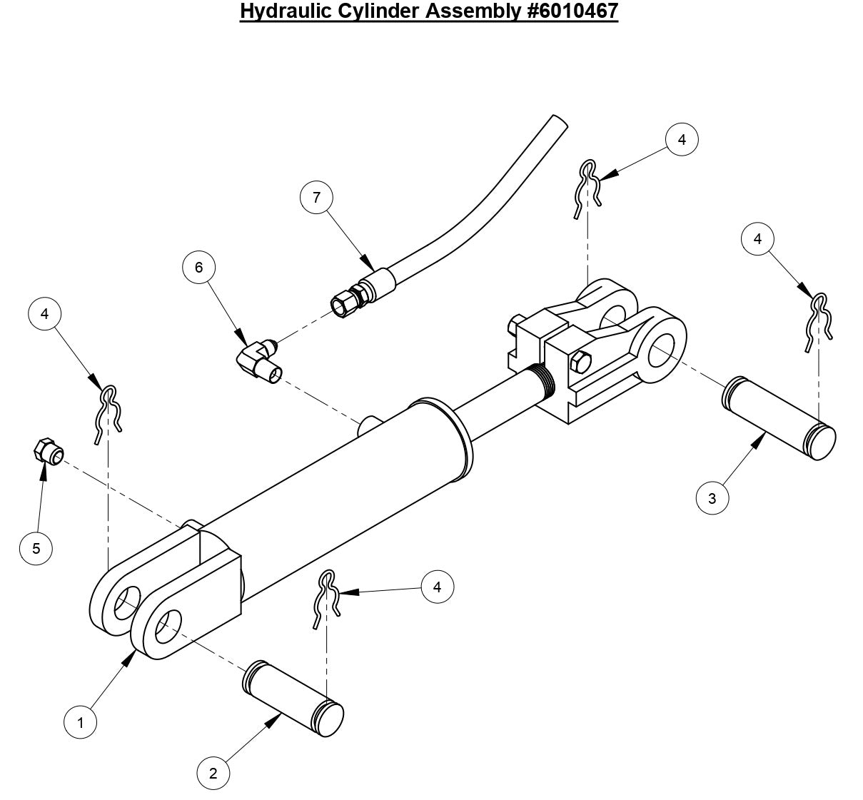 CC6540E Hydraulic Cylinder Assembly