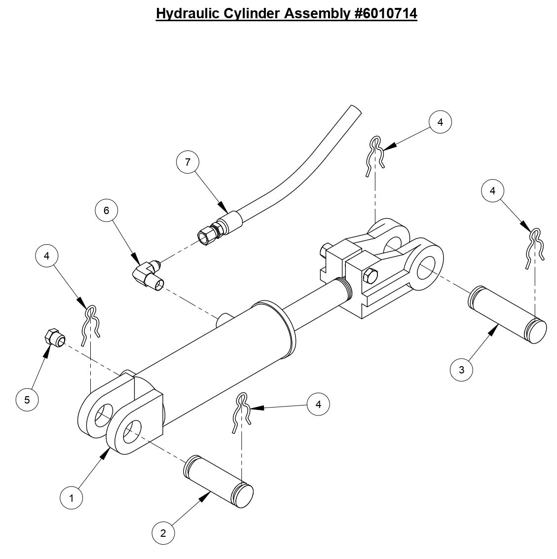 CC6561/CC6561-3/CC6571/CC6571-3 Hydraulic Cylinder Assembly