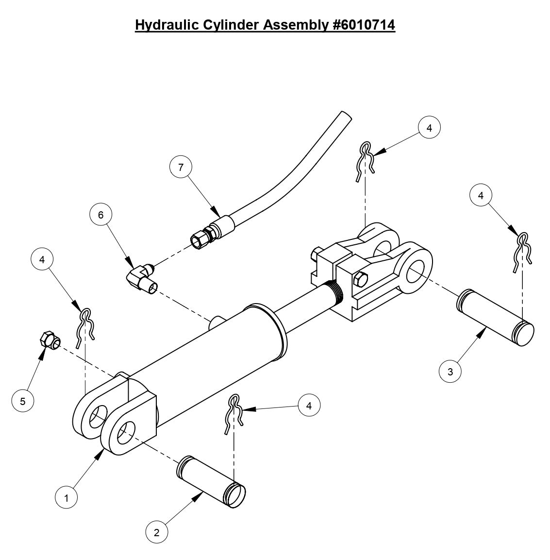 CC3500J Hydraulic Cylinder Assembly