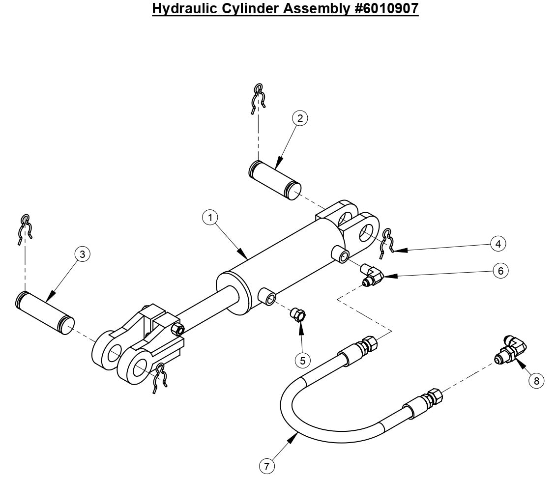 CC6160D Hydraulic Cylinder Assembly