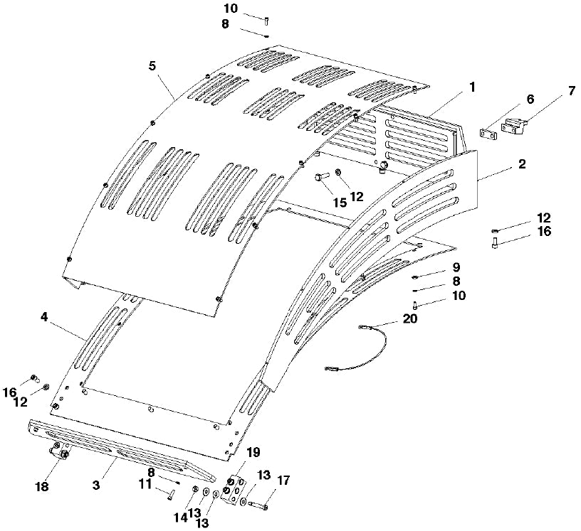 Hood Assembly Parts for Soff Cut 2500 Saw by Husqvarna