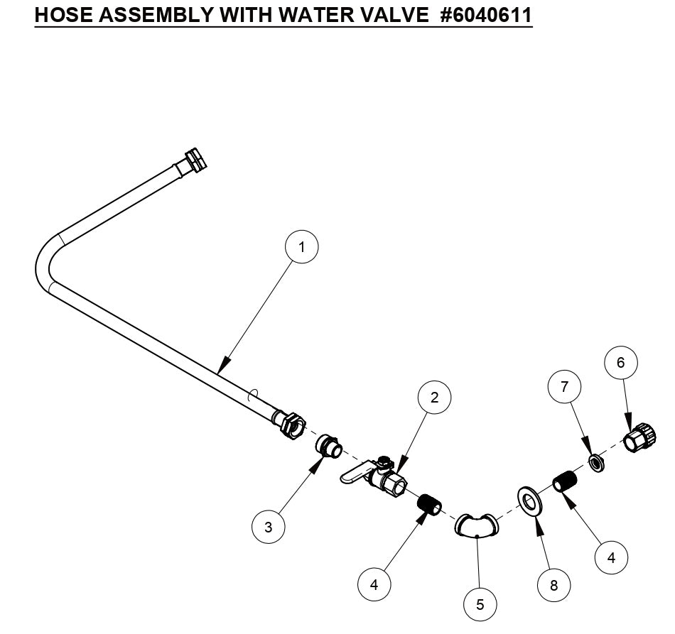 CC1113 Hose Assembly With Water Valve