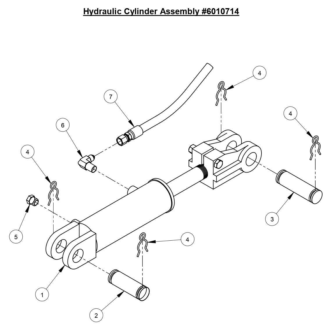 CC3538 JK Hydraulic Cylinder Assembly