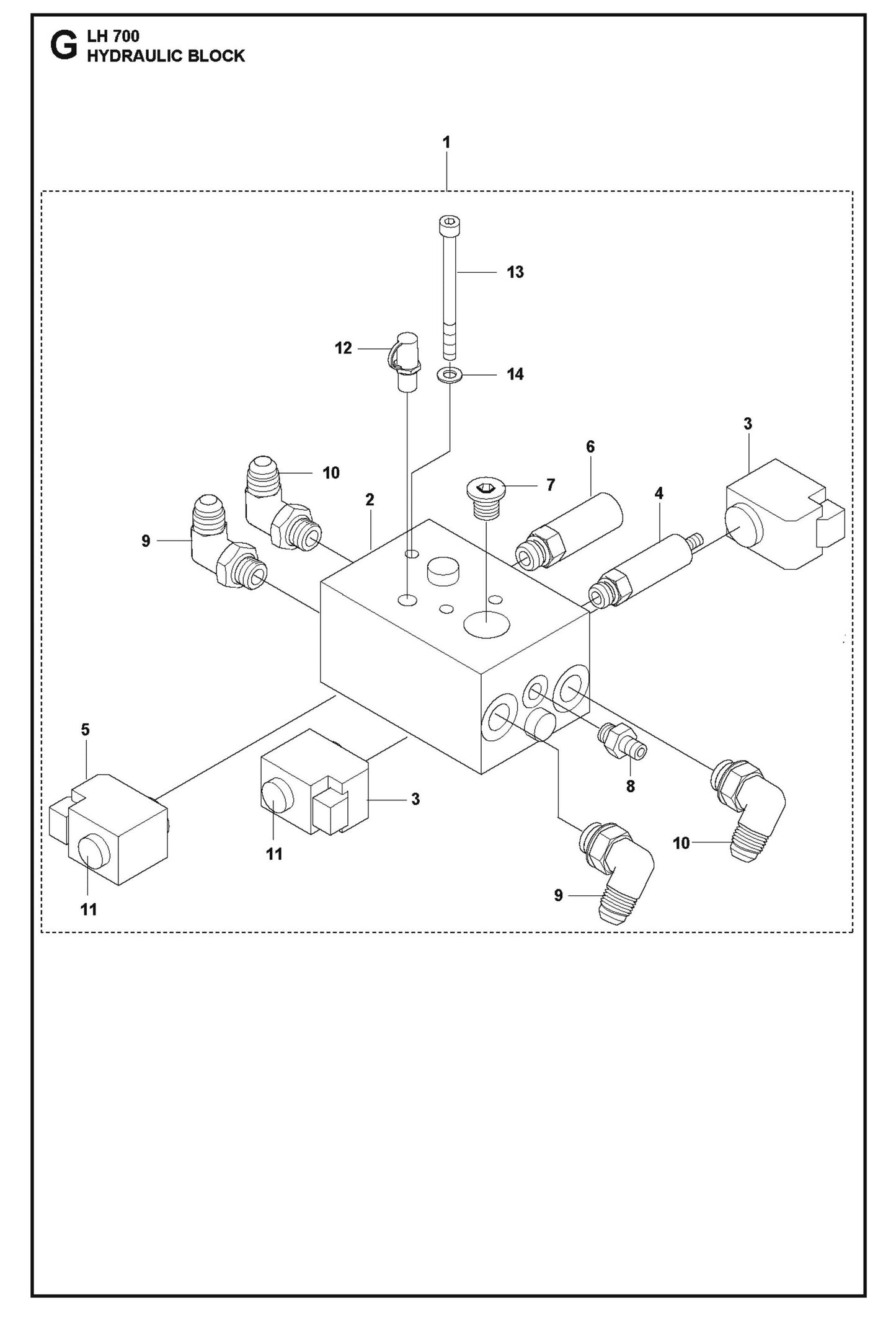 Hydraulic Block Parts For LH 700 By Husqvarna