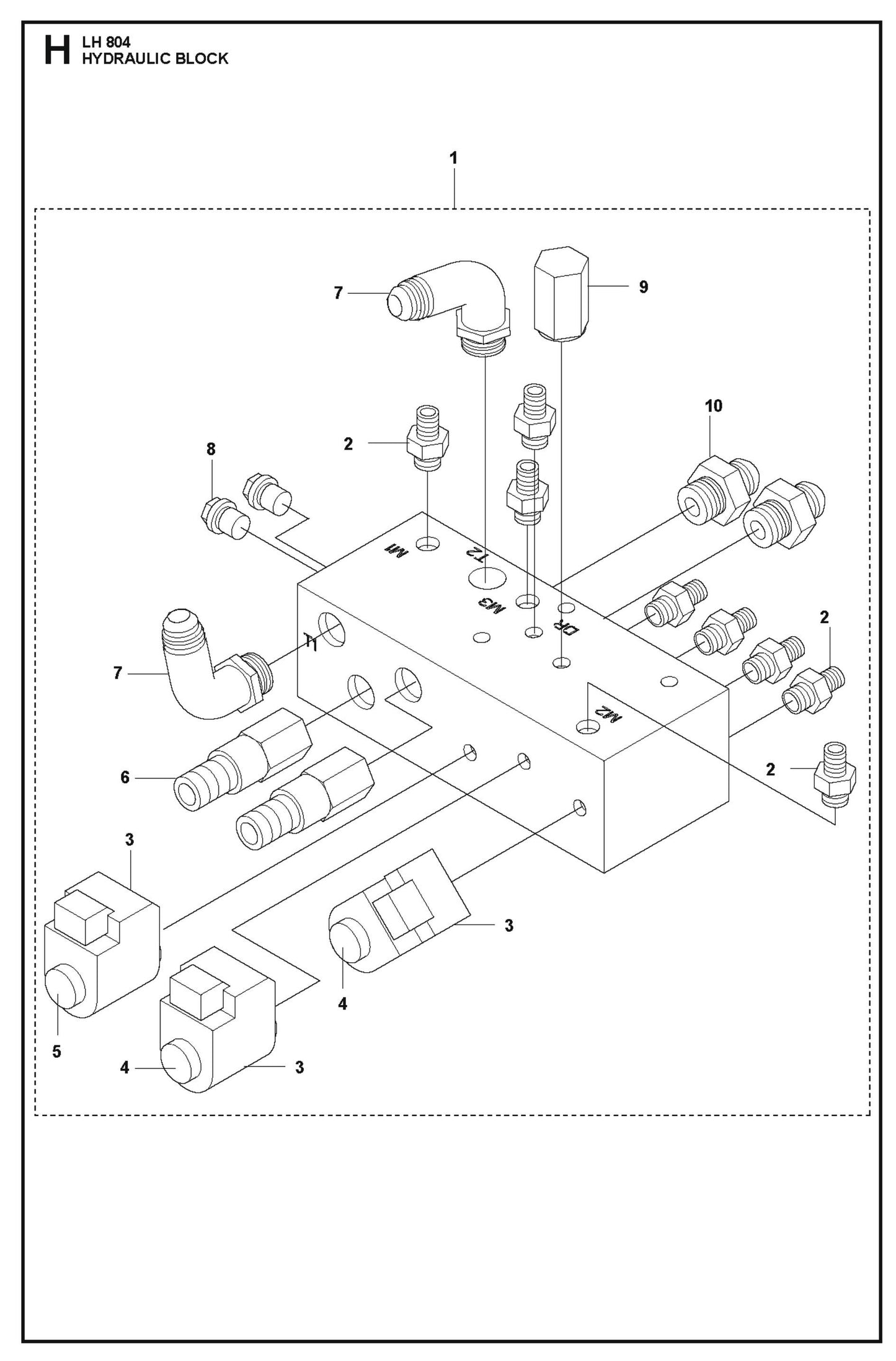 Hydraulic Block Parts For LH 804 By Husqvarna