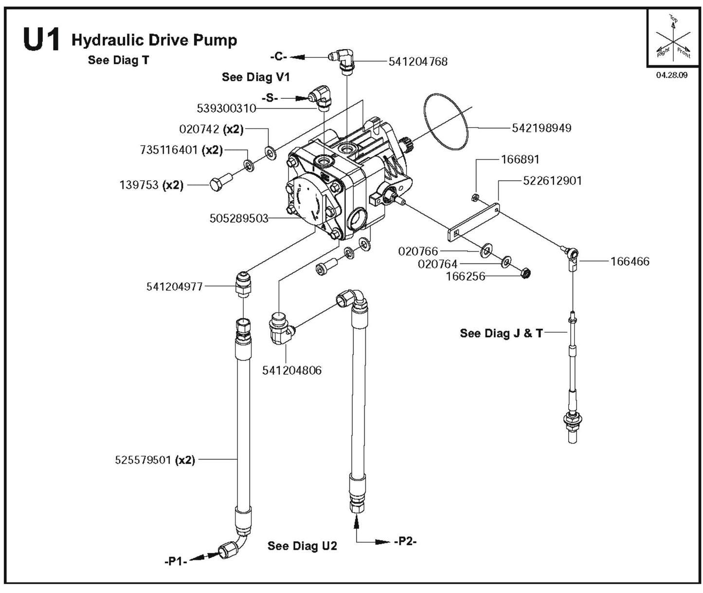 Hydraulic Drive Pump Parts For FS6600D By Husqvarna