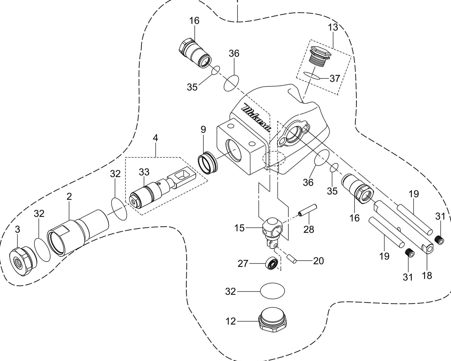 MVH208GH Hydraulic Hand Pump Assembly Parts