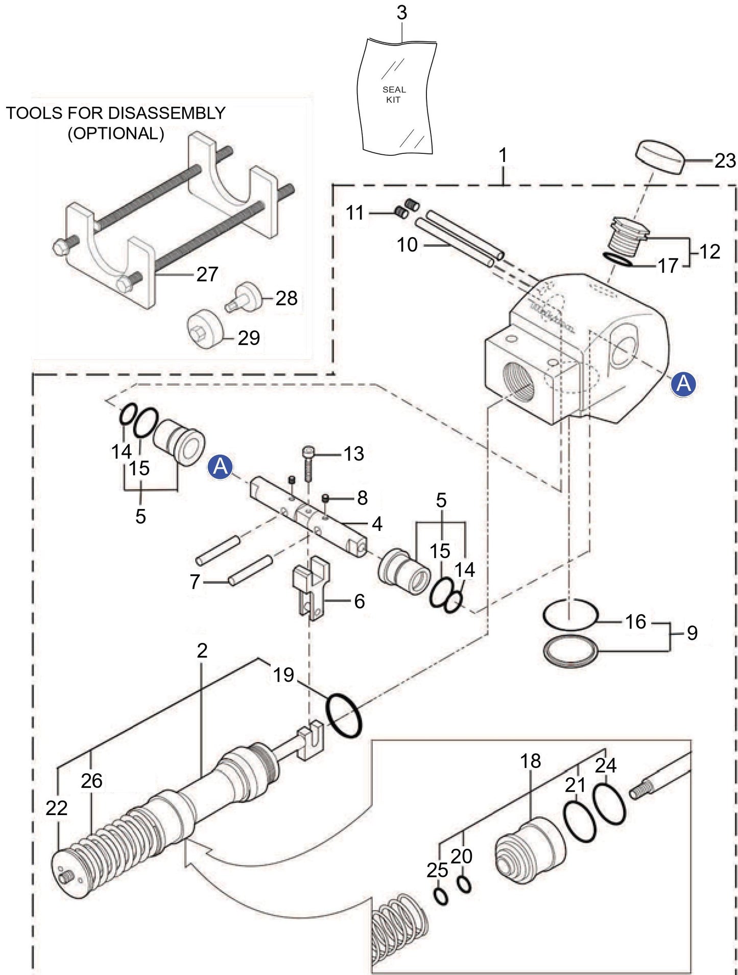 MVH308GH Hydraulic Pump Assembly Parts