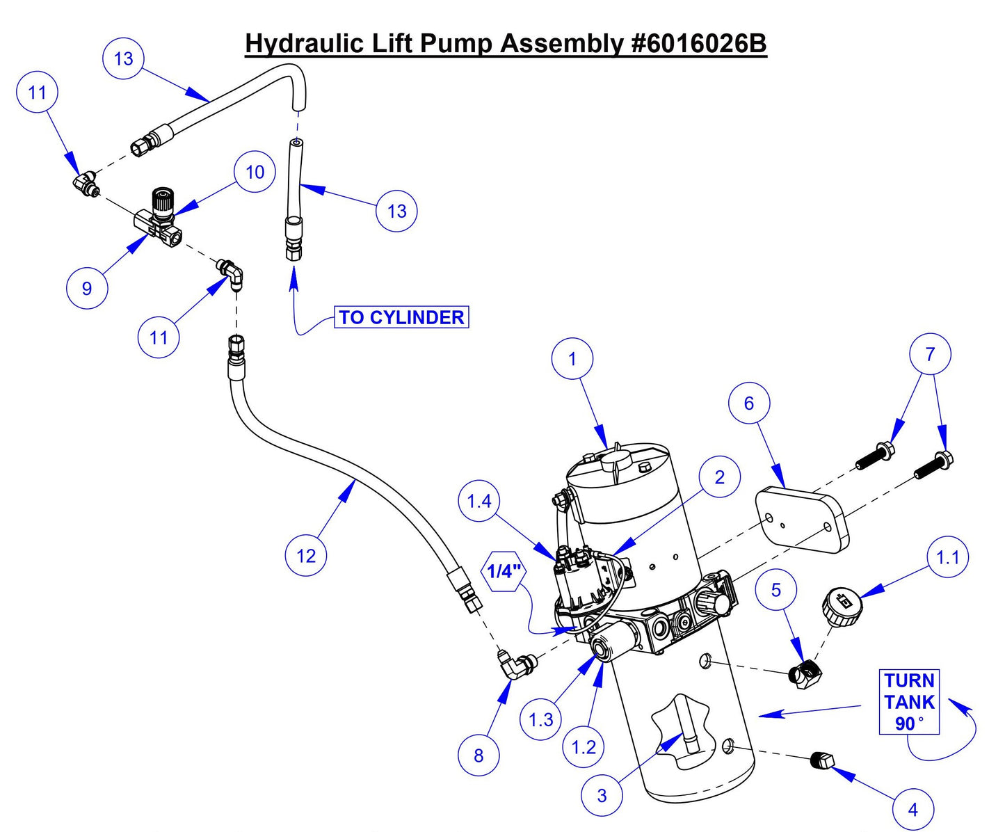 CC9074DK Hydraulic Lift Pump Assembly