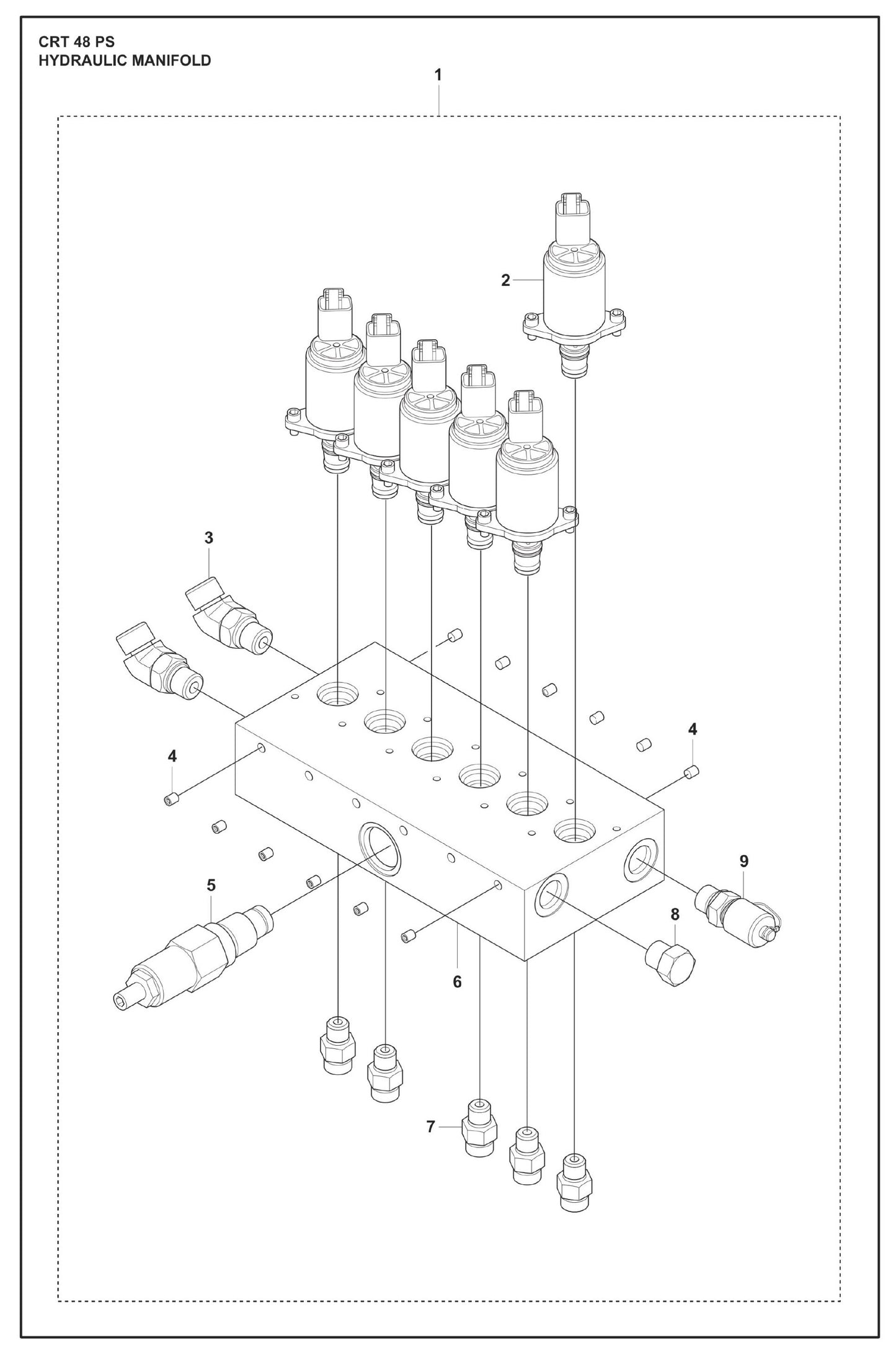 Hydraulic Manifold Parts For Ride On Trowel CRT 48 PS By Husqvarna