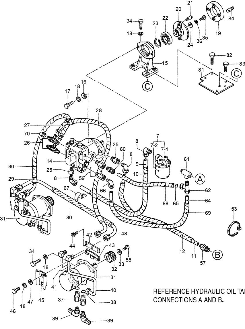 Hydraulic System Assembly Parts For MRH800GS Vibratory Rollers By Multiquip