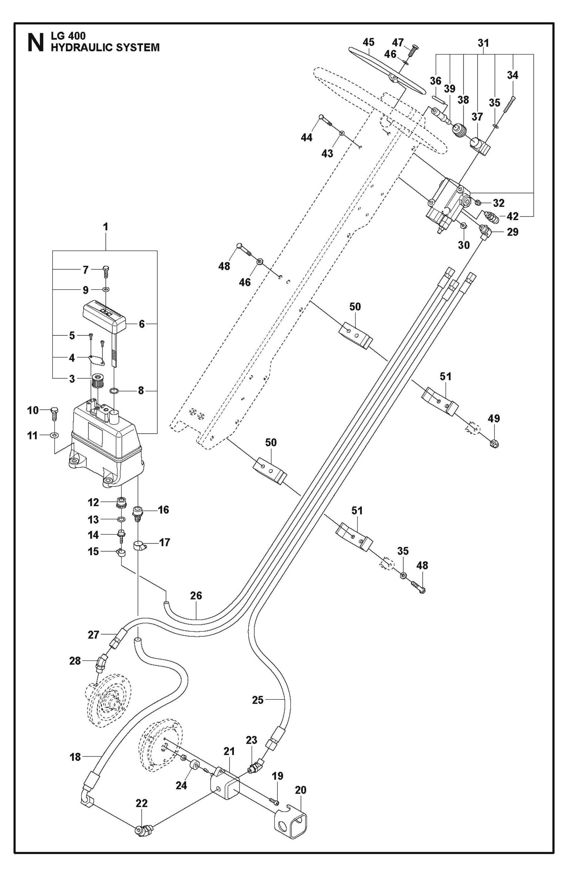 Hydraulic System Parts For LG 400 Diesel By Husqvarna