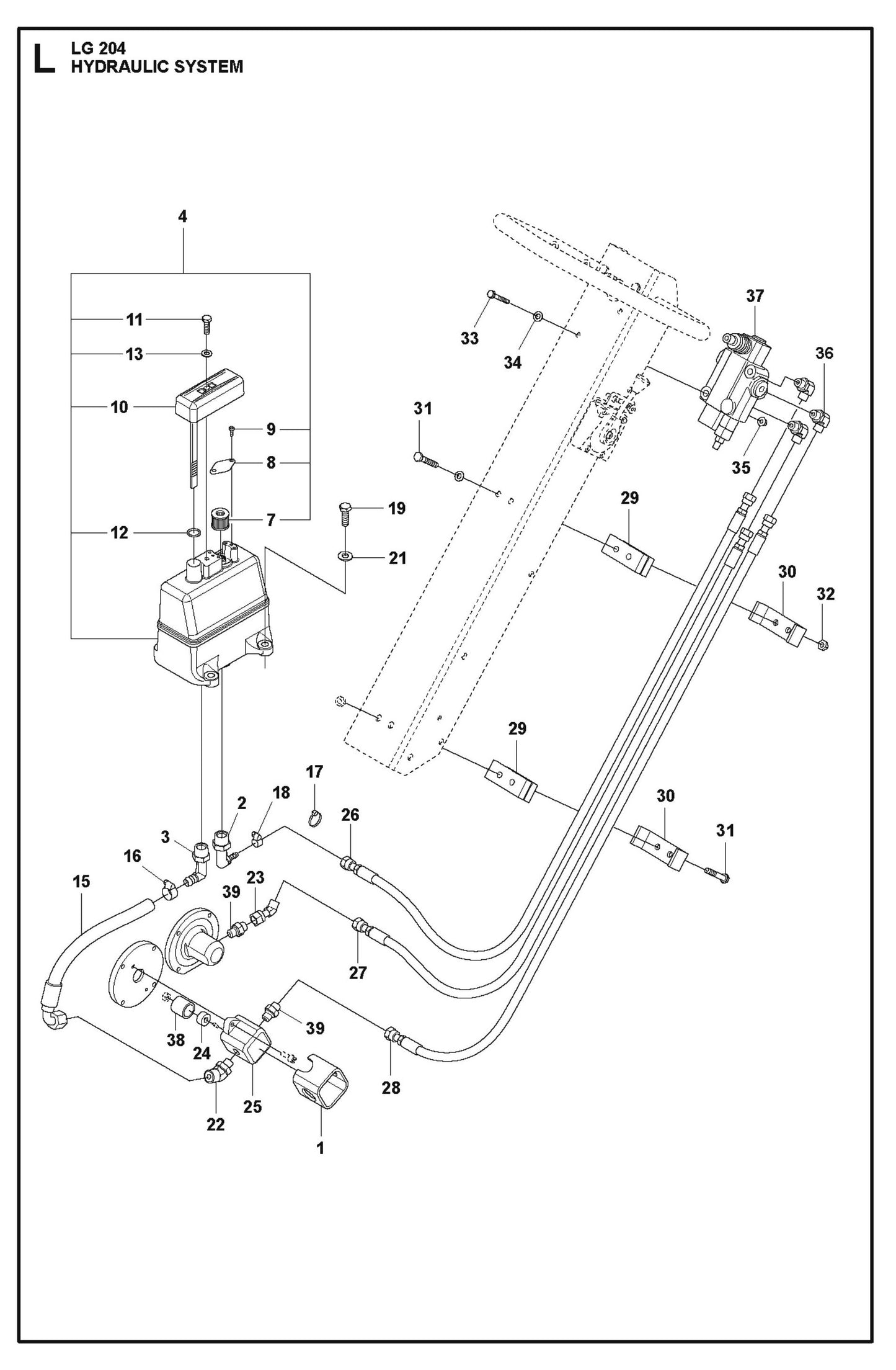 Hydraulic System Parts For LG 204 Petrol By Husqvarna