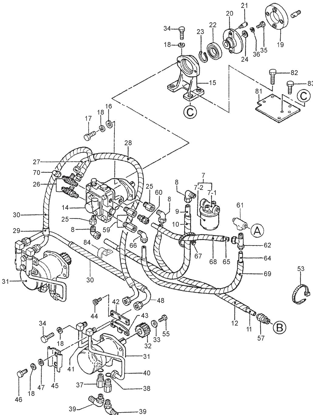 Hydraulic System Assembly Parts For MRH800DS2 Vibratory Rollers By Multiquip
