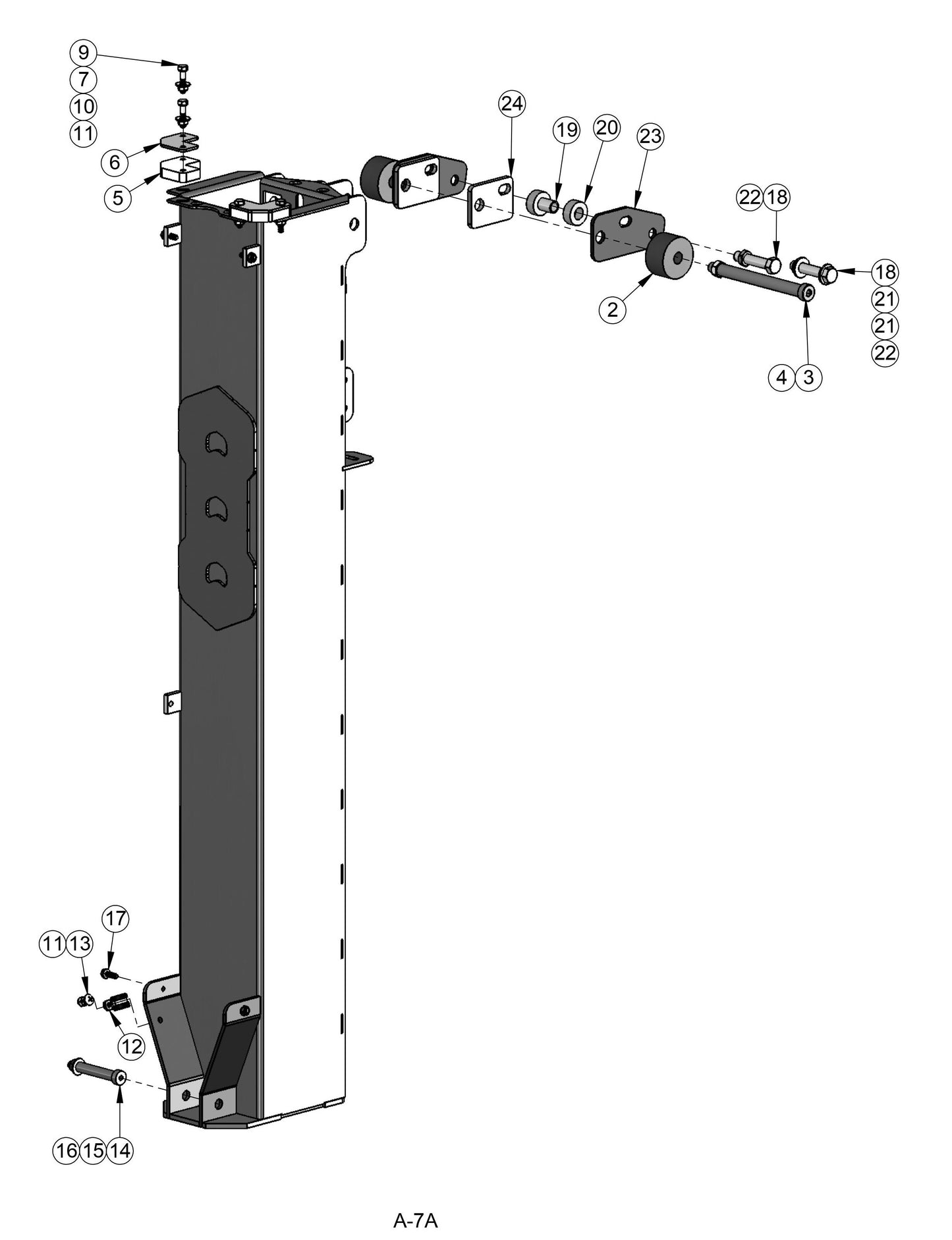 V-Series Maxi-Lite 15-20KW-Hydraulic Tower Sections (1) Parts By Allmand