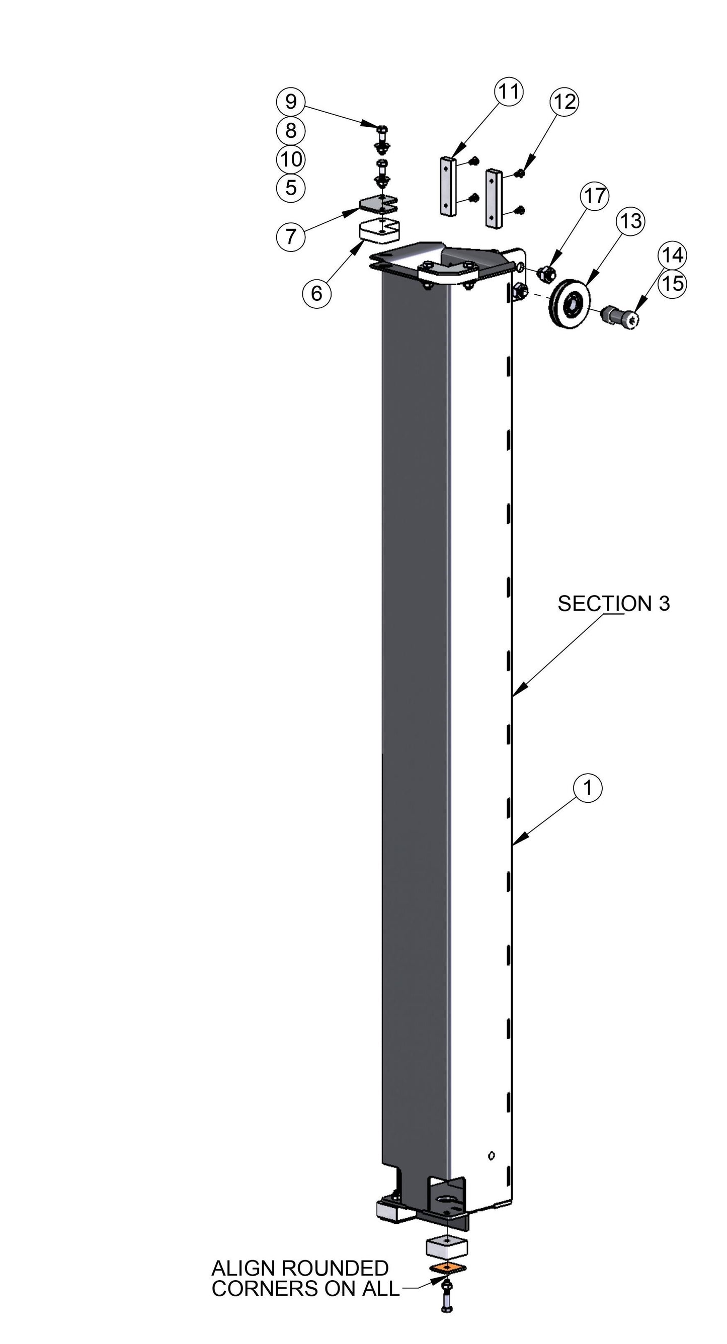 V-Series Maxi-Lite 15-20KW-Hydraulic Tower Sections (3) By Allmand