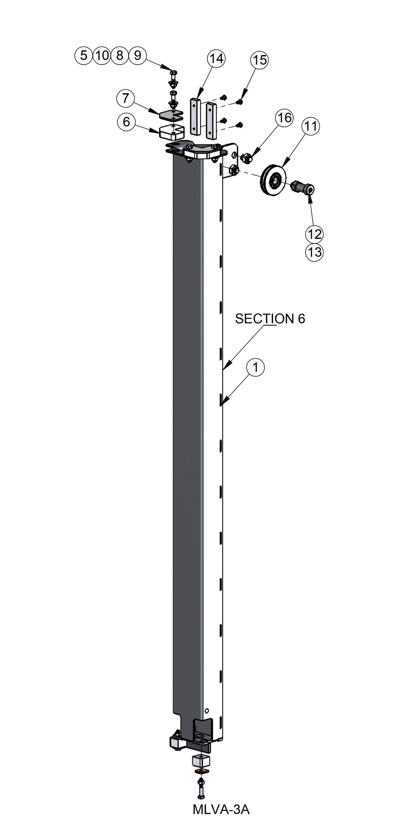V-Series Maxi-Lite 15-20KW-Hydraulic Tower Sections (6) By Allmand