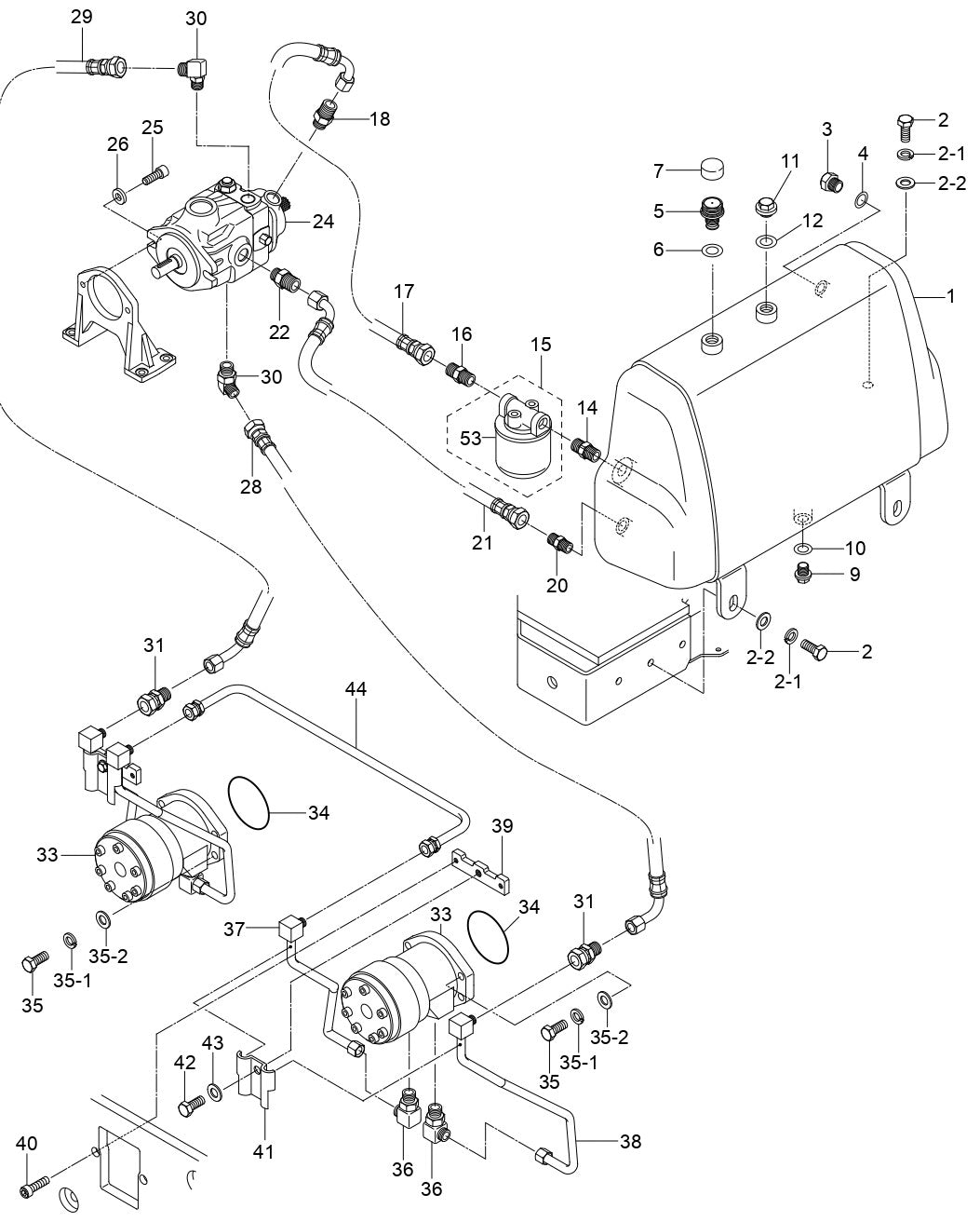 Hydraulic System Assembly Parts For MRH601DS Vibratory Rollers By Multiquip