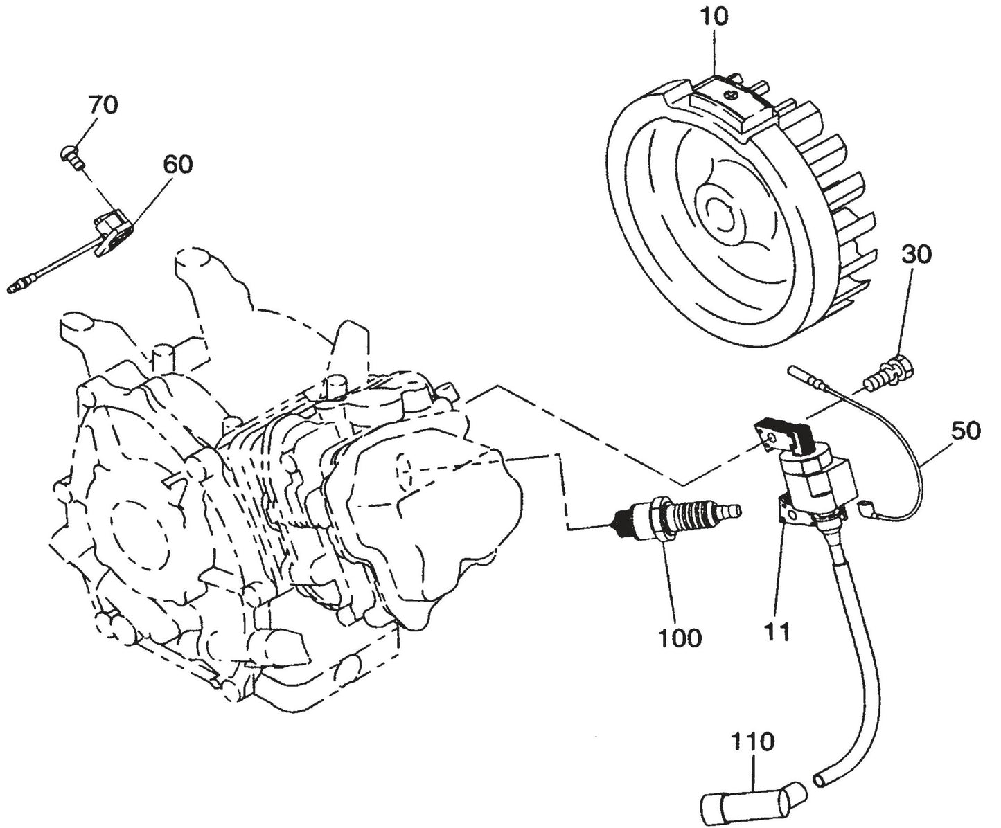 QP4TE ROBIN EX270D50220 Engine Ignition / Flywheel Assembly Parts By Multiquip