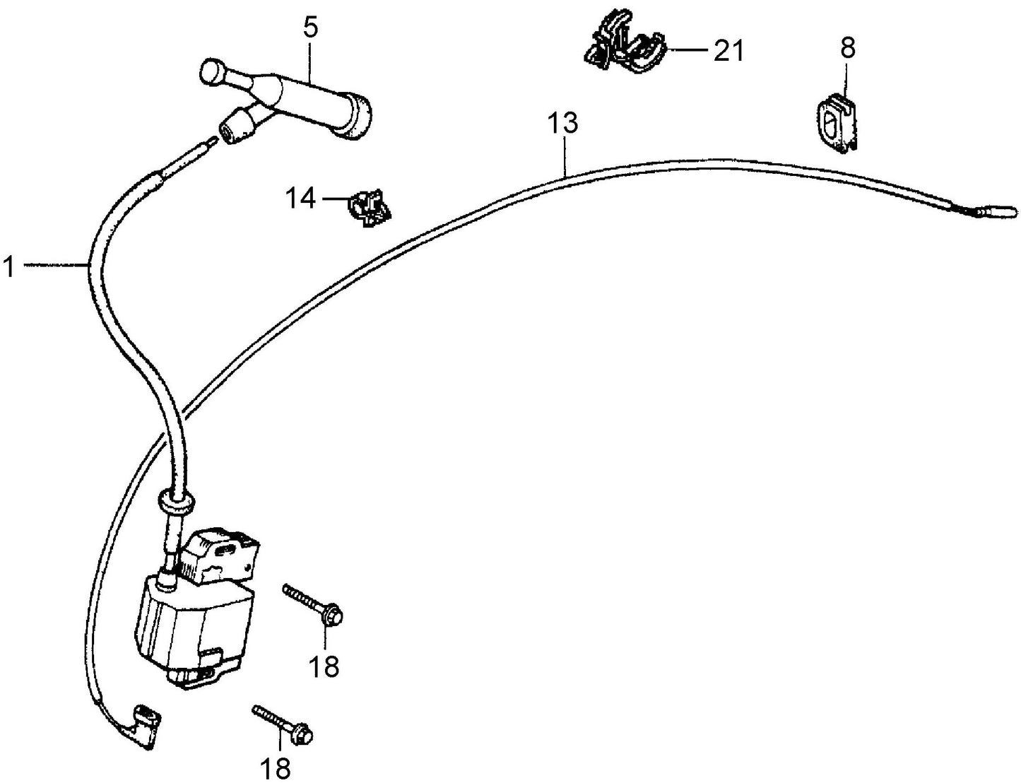 MVH402GHB HONDA GX390K1SMX2 Ignition Coil Assembly Parts