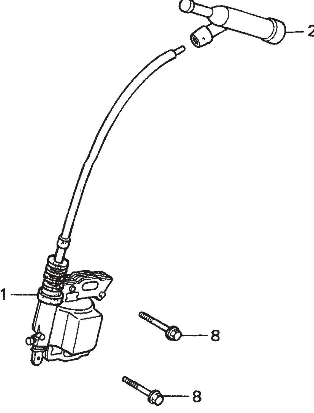 MQ MQD305 / MQD306 / MQD306HA HONDA GX120K1QX2 ENGINE Ignition Coil Assembly Parts By Multiquip