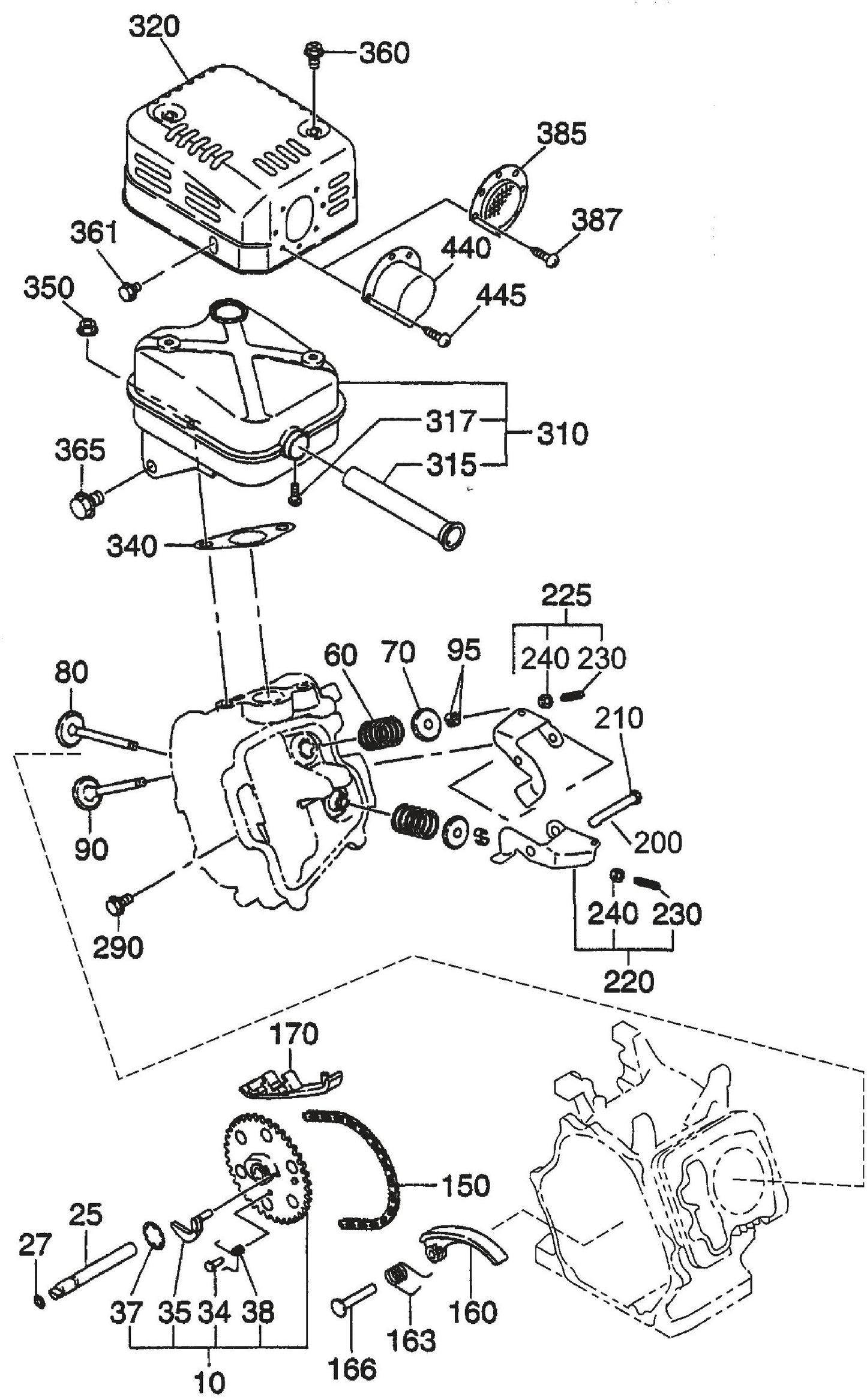 QP40TE ROBIN EX270D50021 ENGINE Intake and Exhaust Assembly Parts By Multiquip