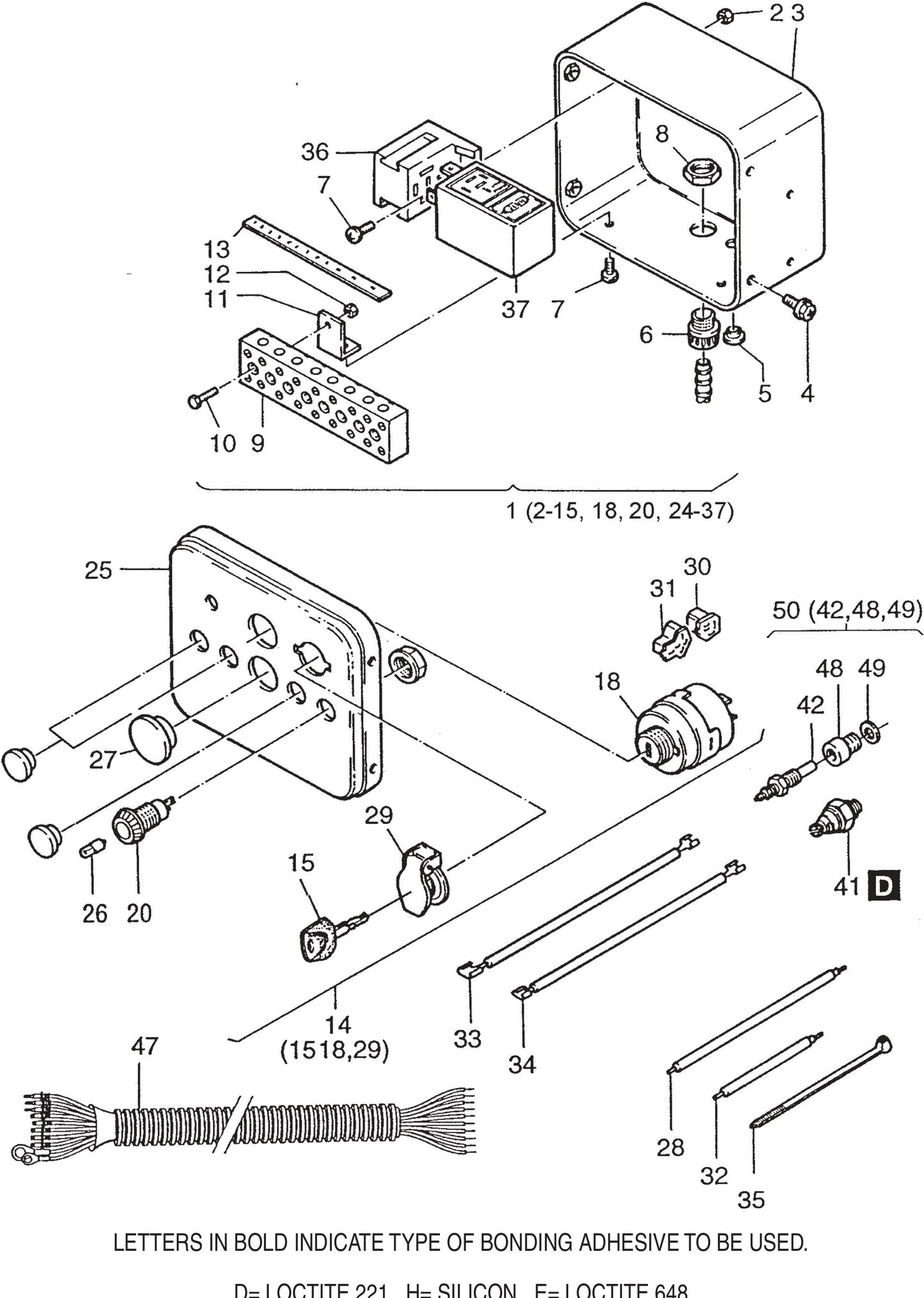MVH502DSB HATZ 1D81S Engine Instrument Box Assembly Parts