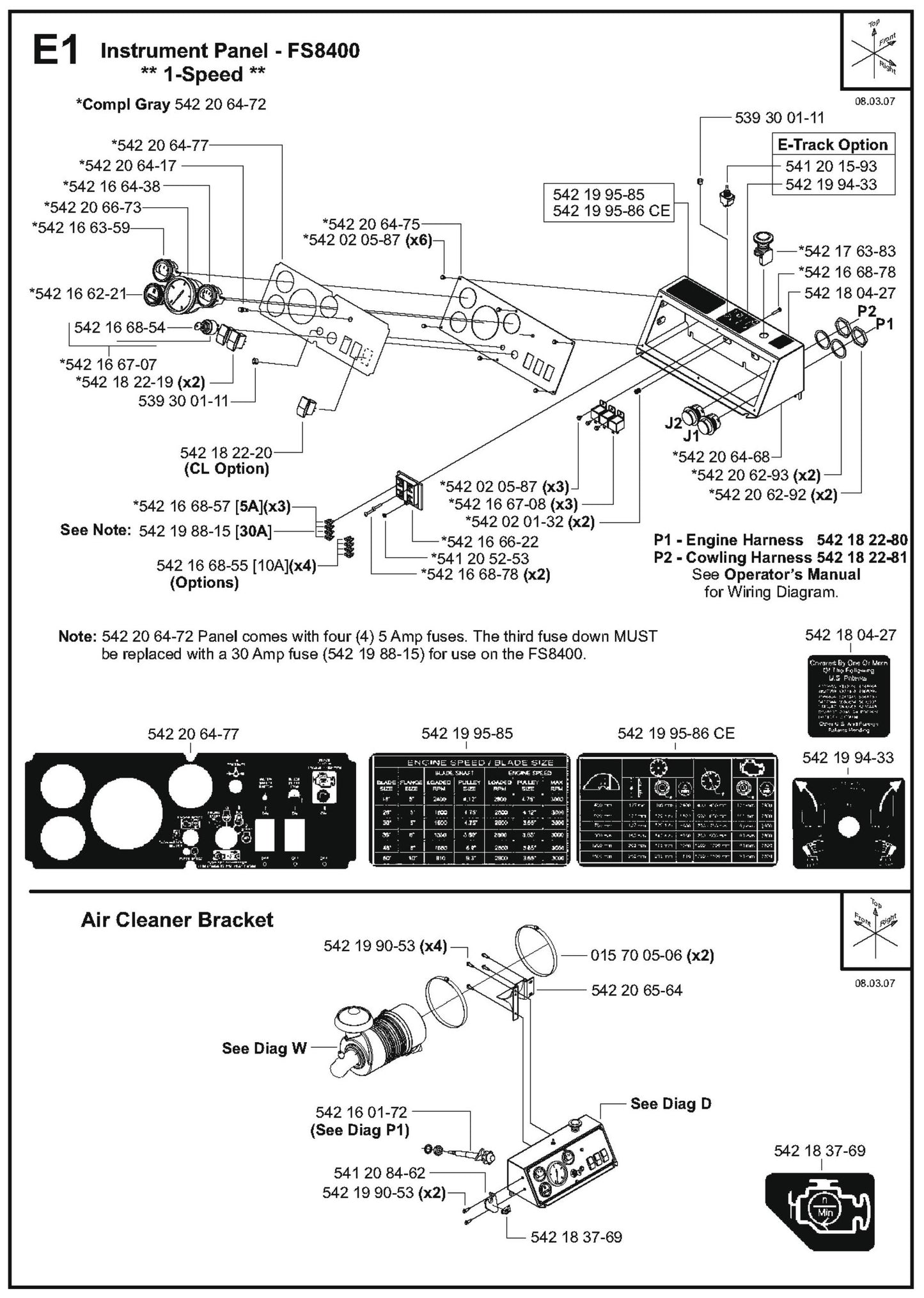 Instrument Panel-1-Speed Parts For FS8400D By Husqvarna