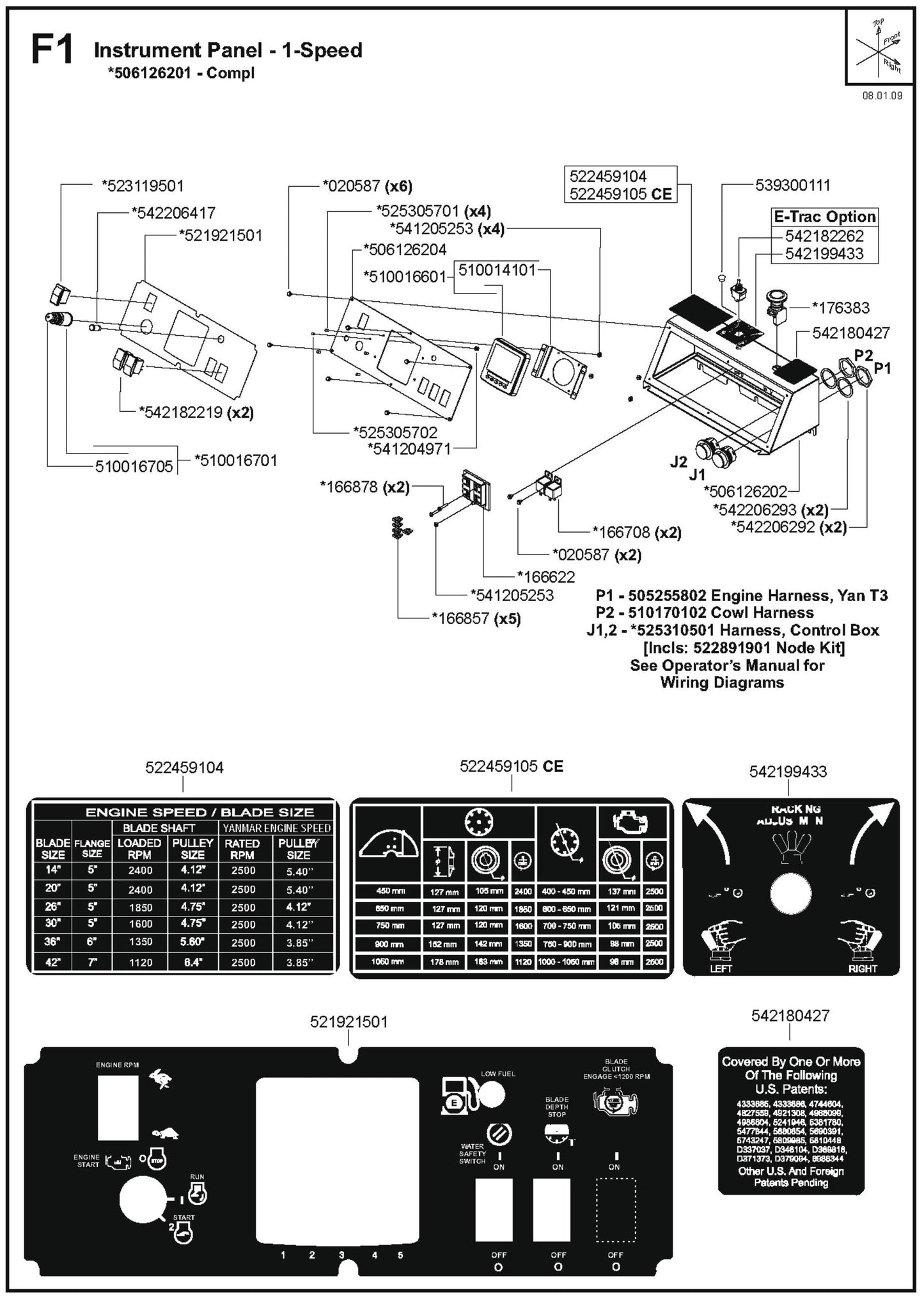 Instrument Panel 1-Speed Parts for FS6800 D By Husqvarna