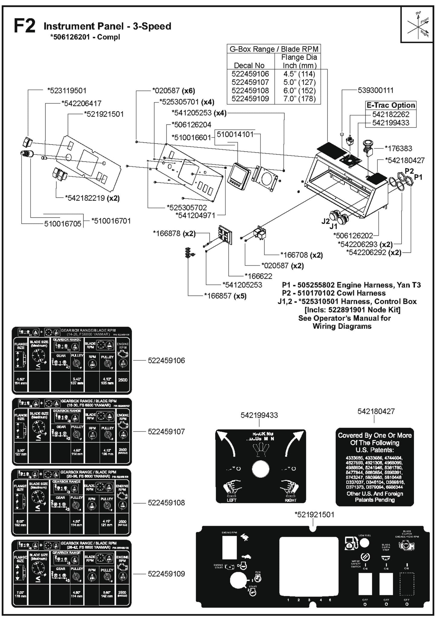 Instrument Panel 3-Speed Parts for FS6800 D By Husqvarna