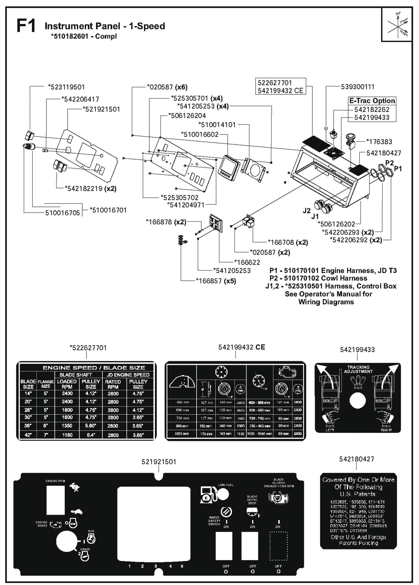 Instrument Panel-1-Speed Parts For FS6600D By Husqvarna